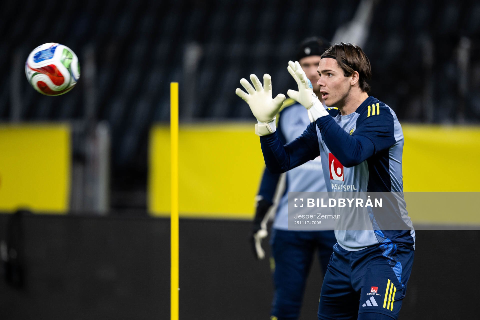 Goalkeeper Jacob Widell Zetterström of the Swedish men's