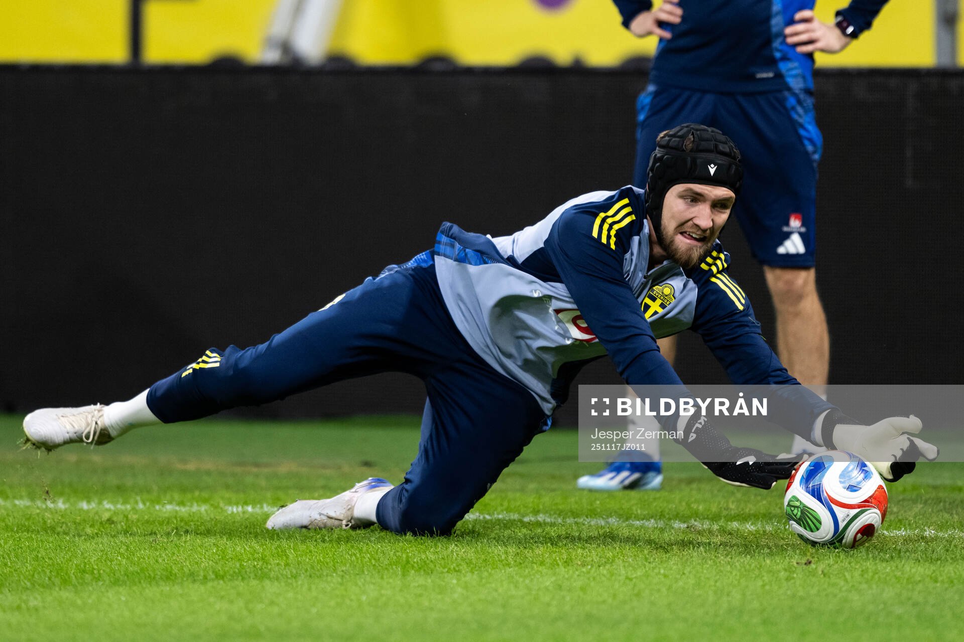 Goalkeeper Noel Törnqvist of the Swedish men's national