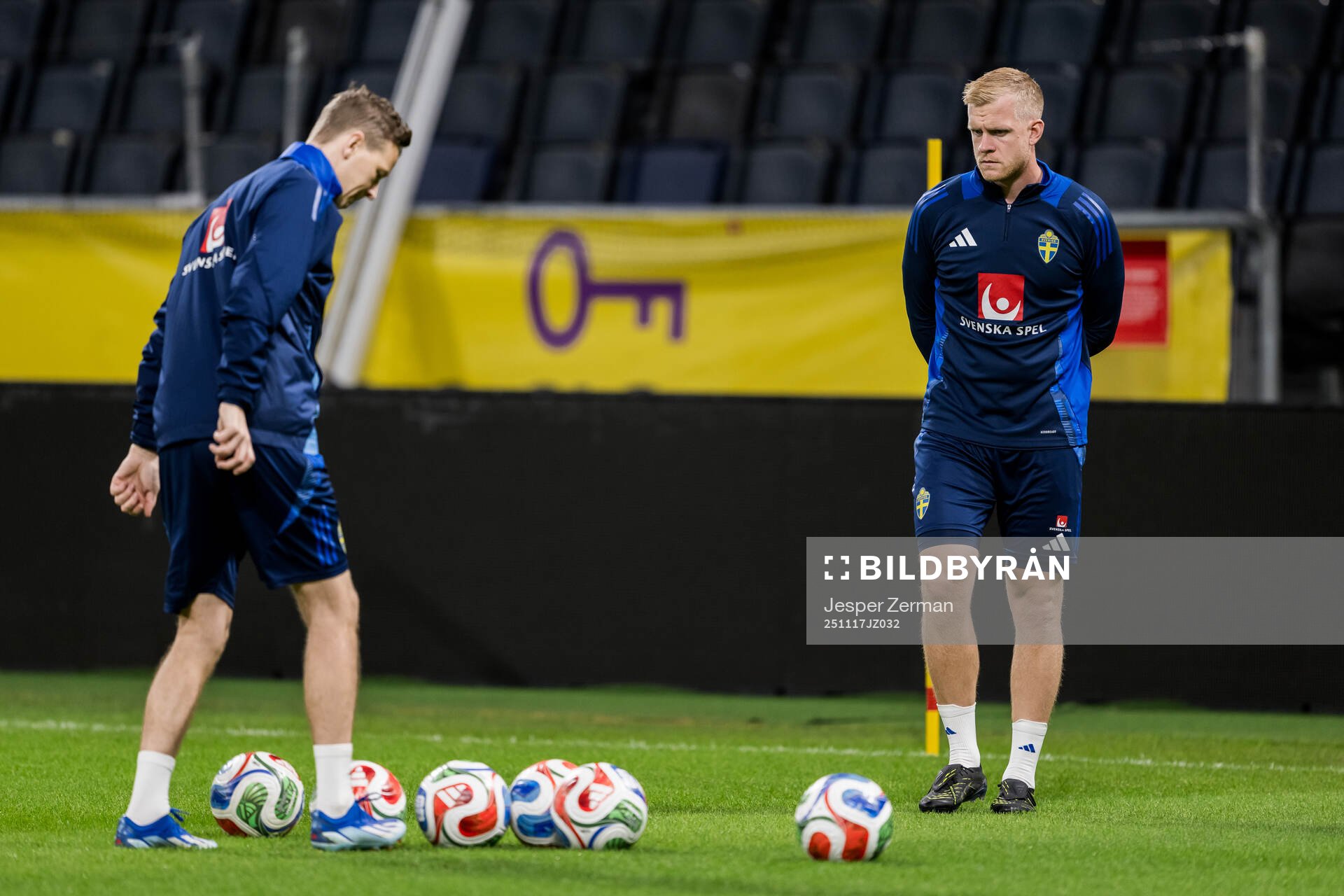 Goalkeeper coaches Maths Elfvendal and Linus Kandolin of