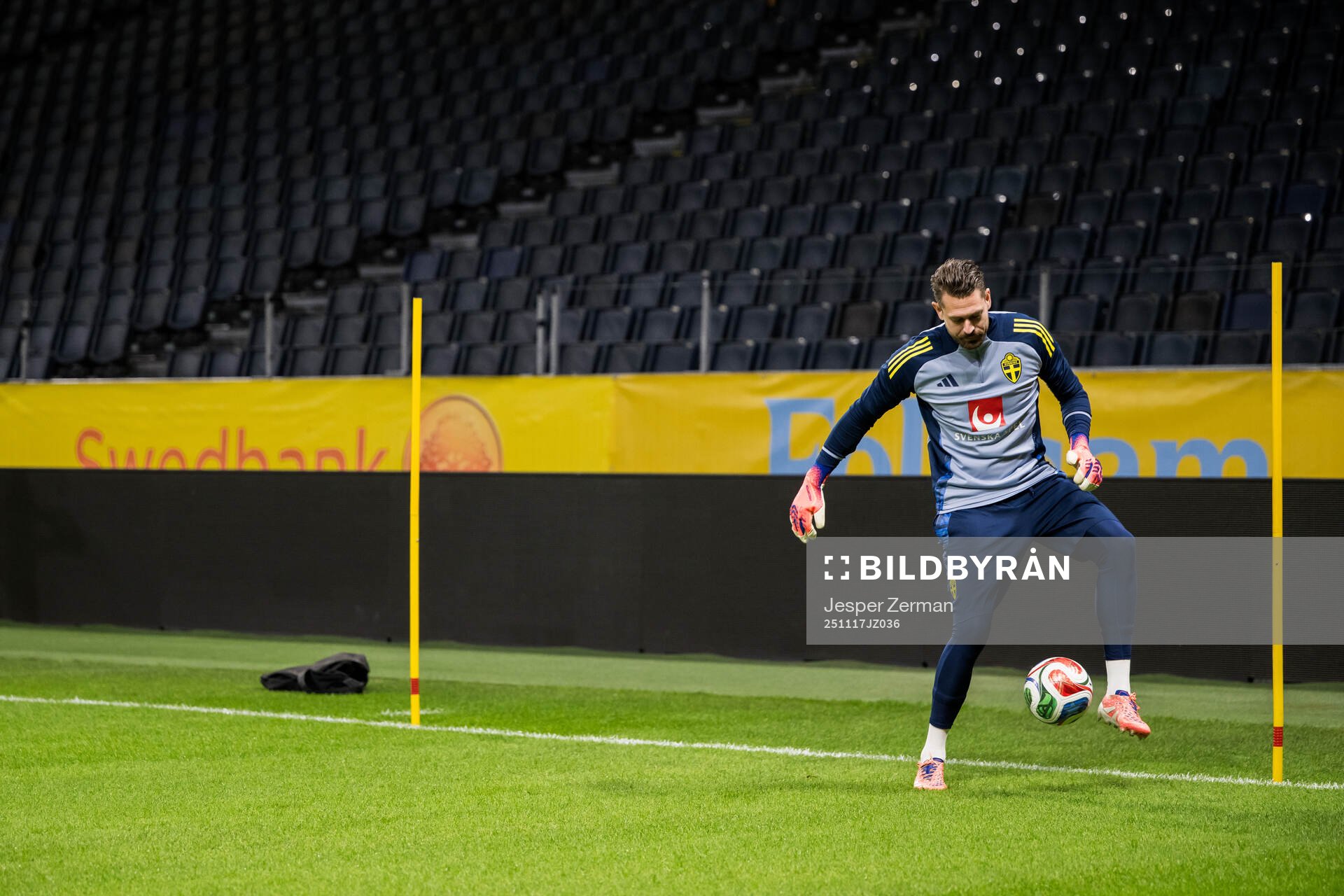 goalkeeper Kristoffer Nordfeldt of the Swedish men's