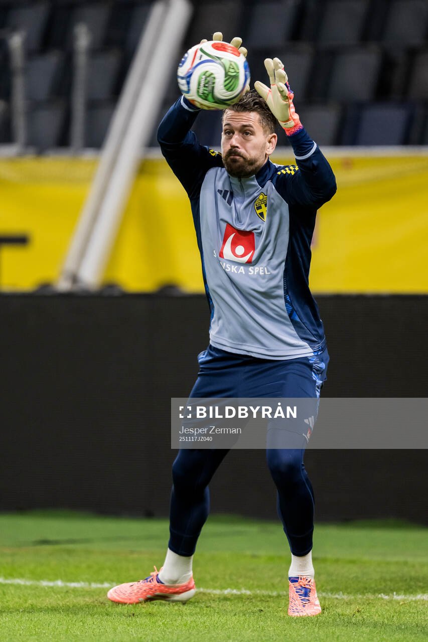 goalkeeper Kristoffer Nordfeldt of the Swedish men's