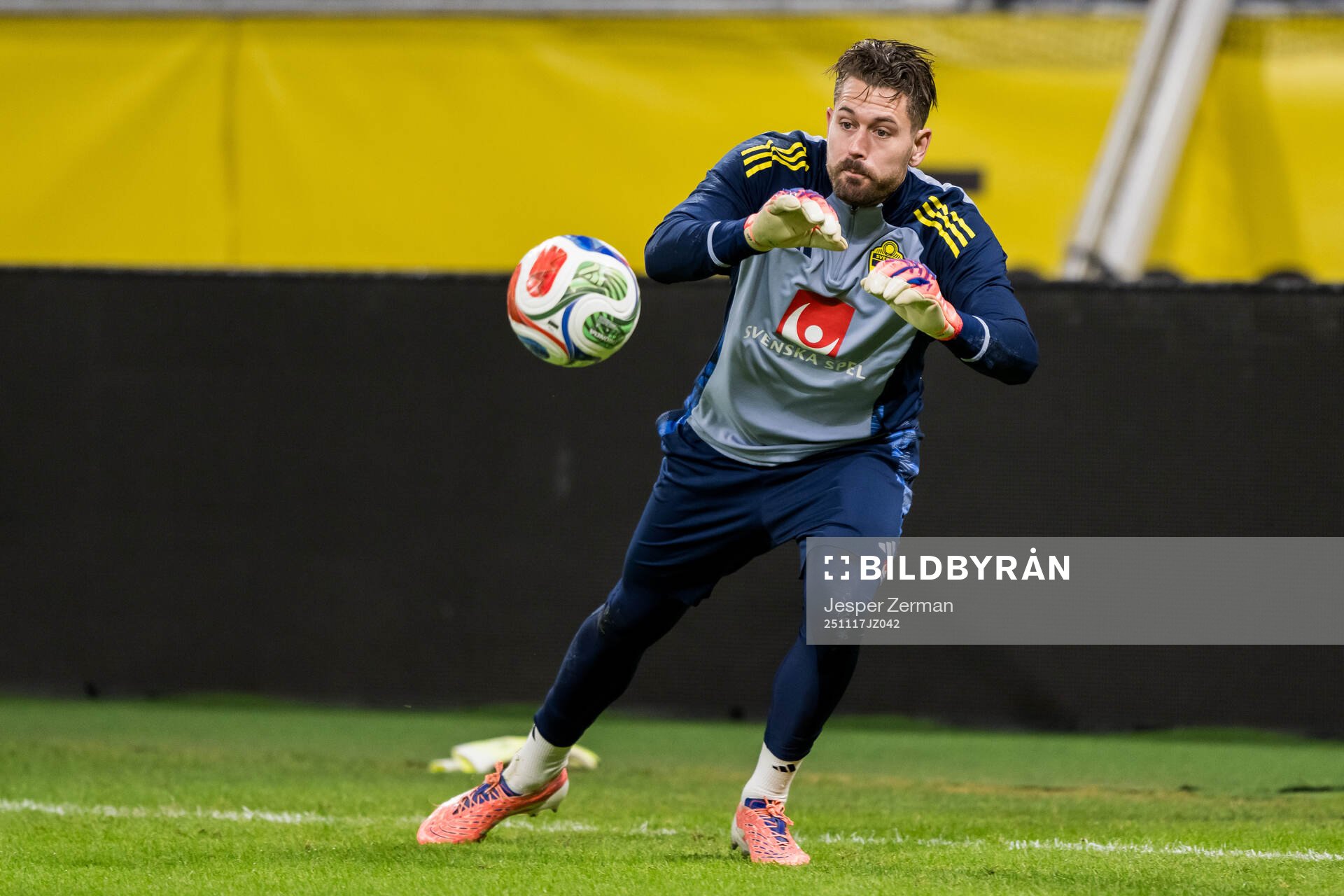 goalkeeper Kristoffer Nordfeldt of the Swedish men's