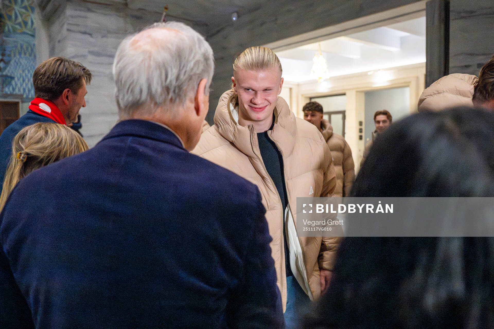 Erling Braut Haaland is being welcomed by Prime Minister