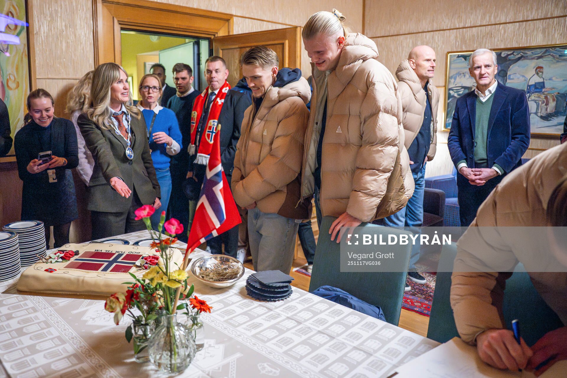 Mayor Anne Lindboe, Martin Ødegaard, Erling Braut Haaland,