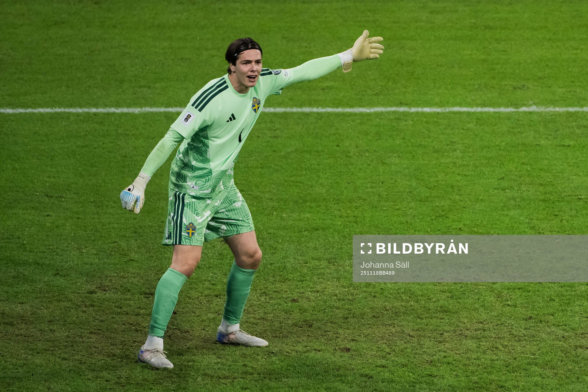 Goalkeeper Jacob Widell Zetterström of Sweden