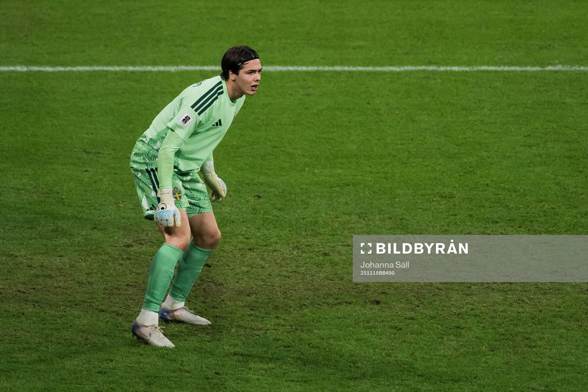 Goalkeeper Jacob Widell Zetterström of Sweden