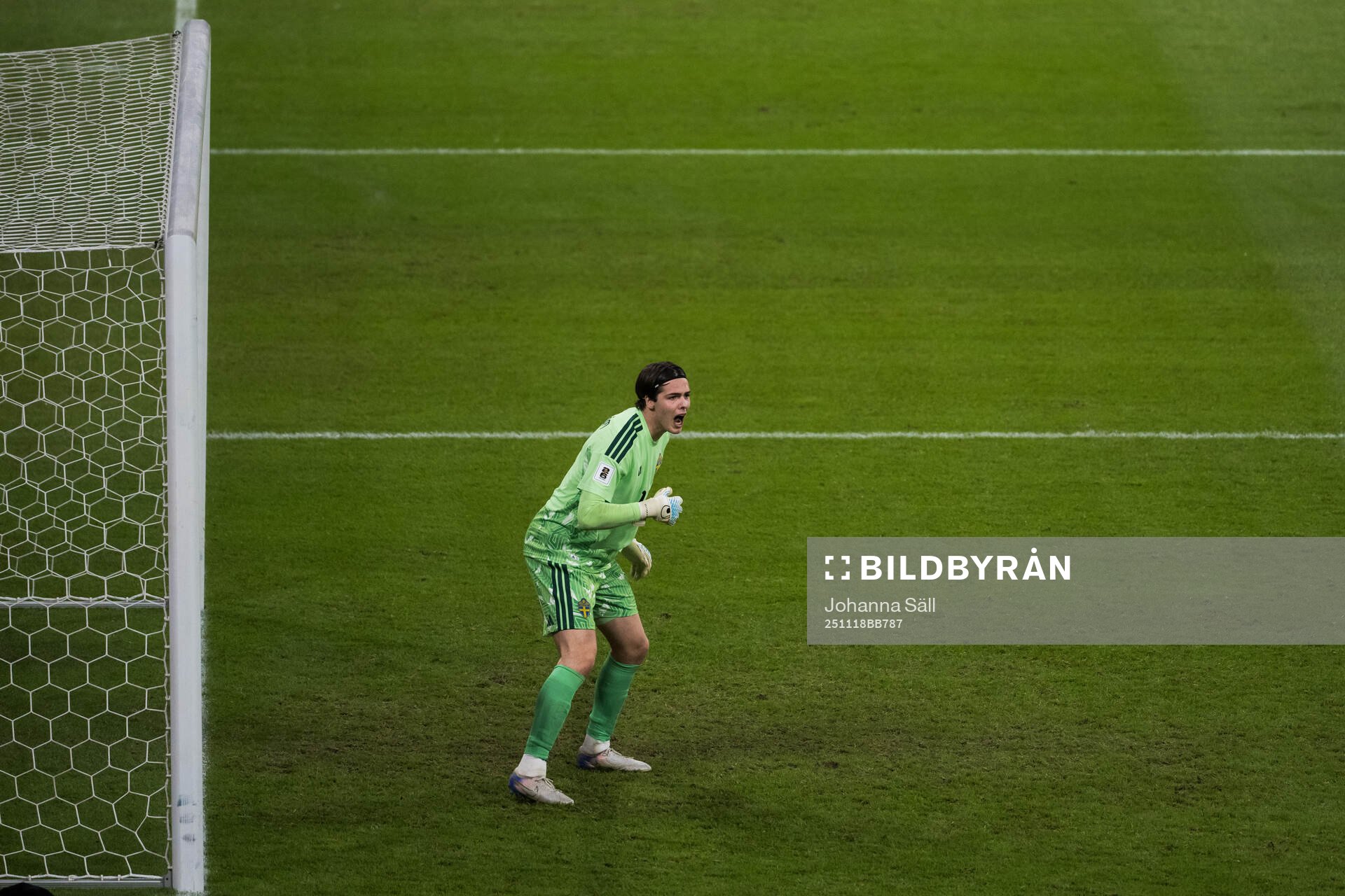 goalkeeper Jacob Widell Zetterström of Sweden