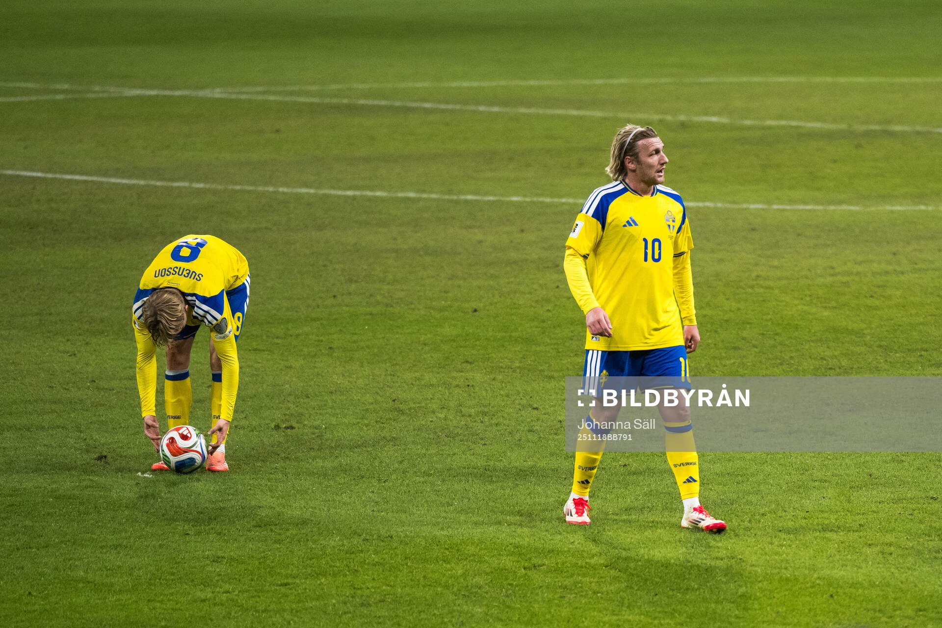 Daniel Svensson and Emil Forsberg of Sweden