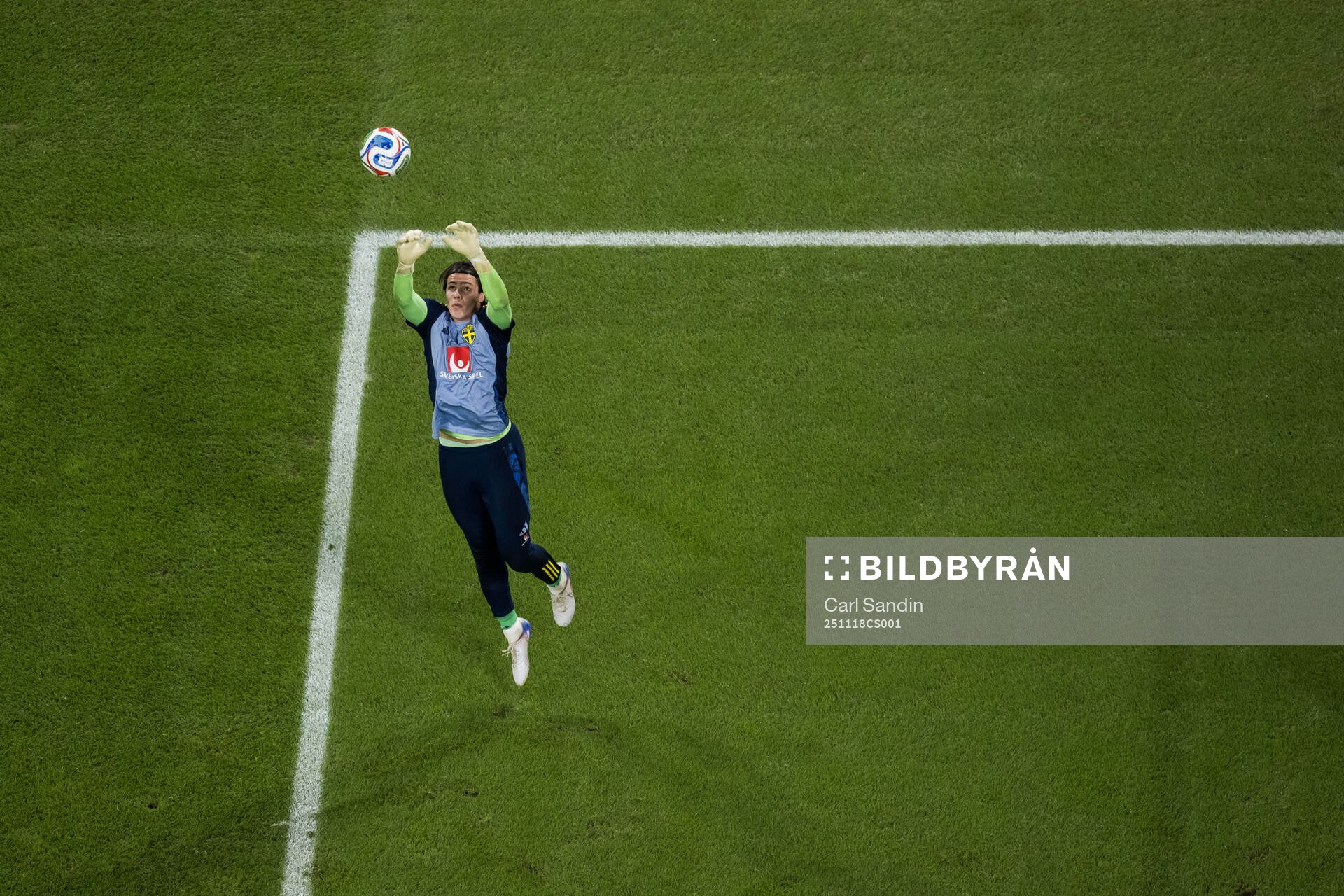 Goalkeeper Jacob Widell Zetterström of Sweden