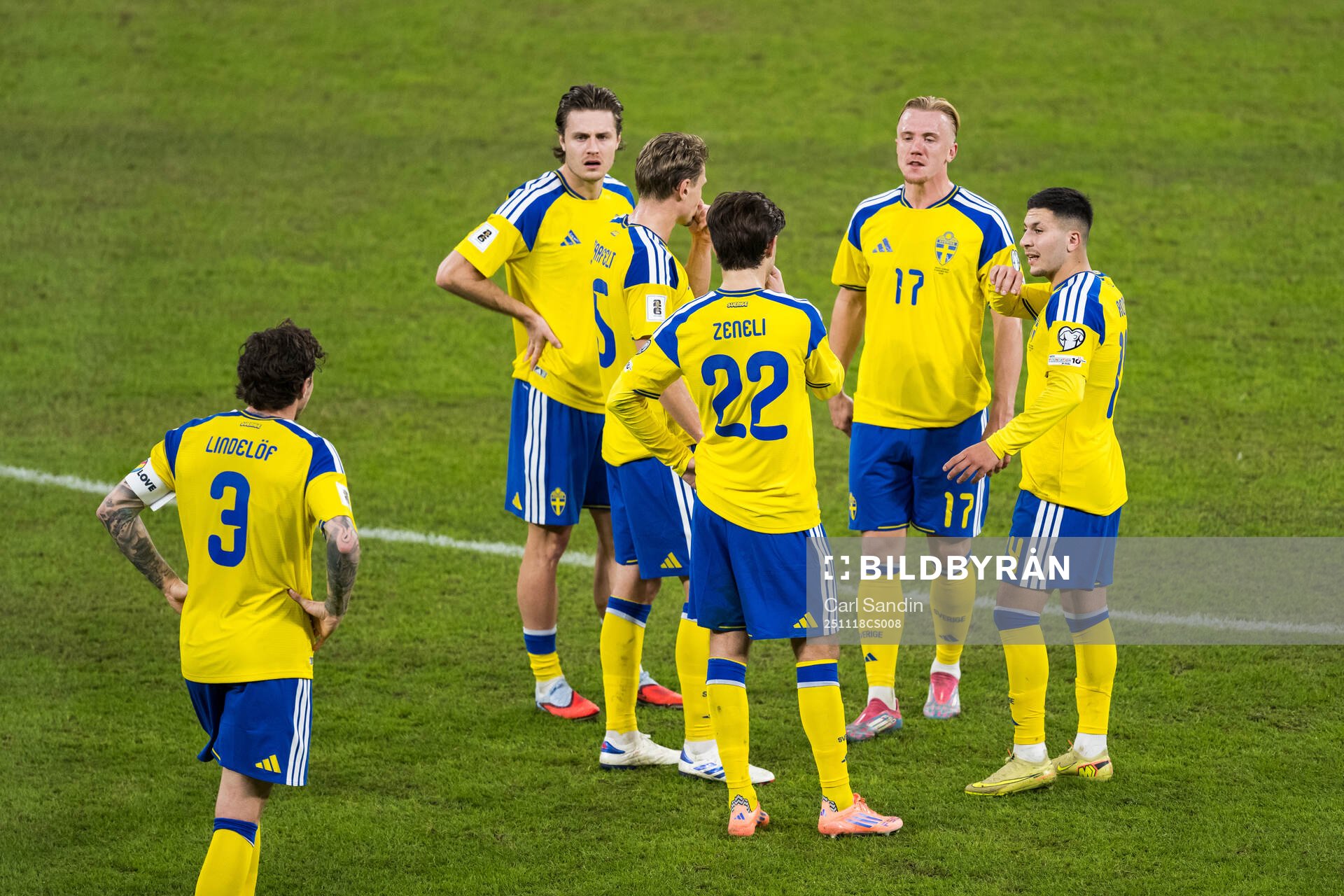 Mattias Svanberg, Isac Lidberg and Roony Bardghji of Sweden