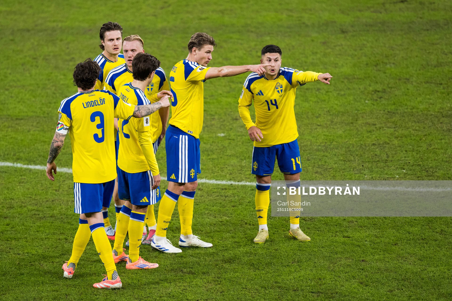 Mattias Svanberg, Isac Lidberg, Carl Starfelt and Roony