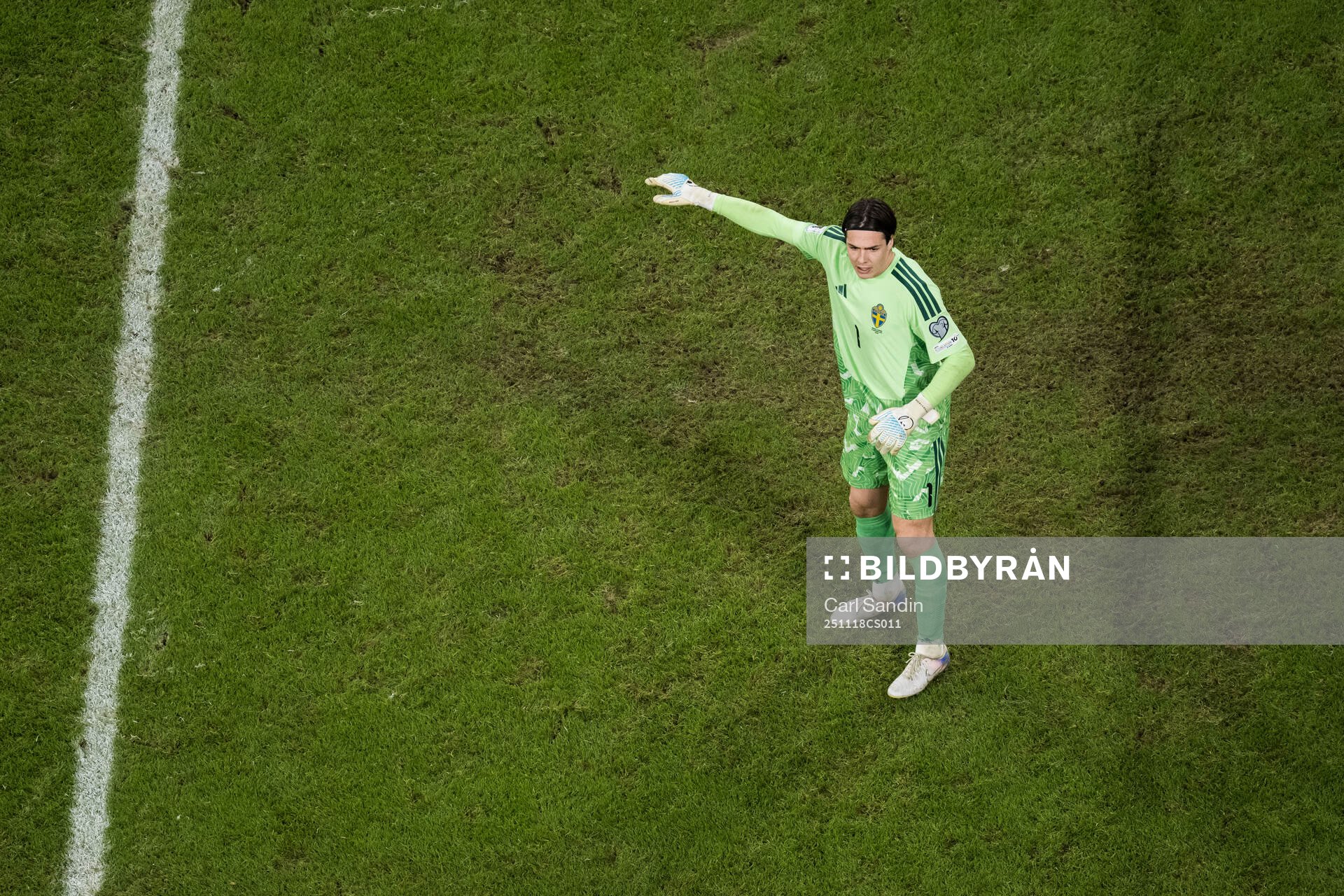 Goalkeeper Jacob Widell Zetterström of Sweden