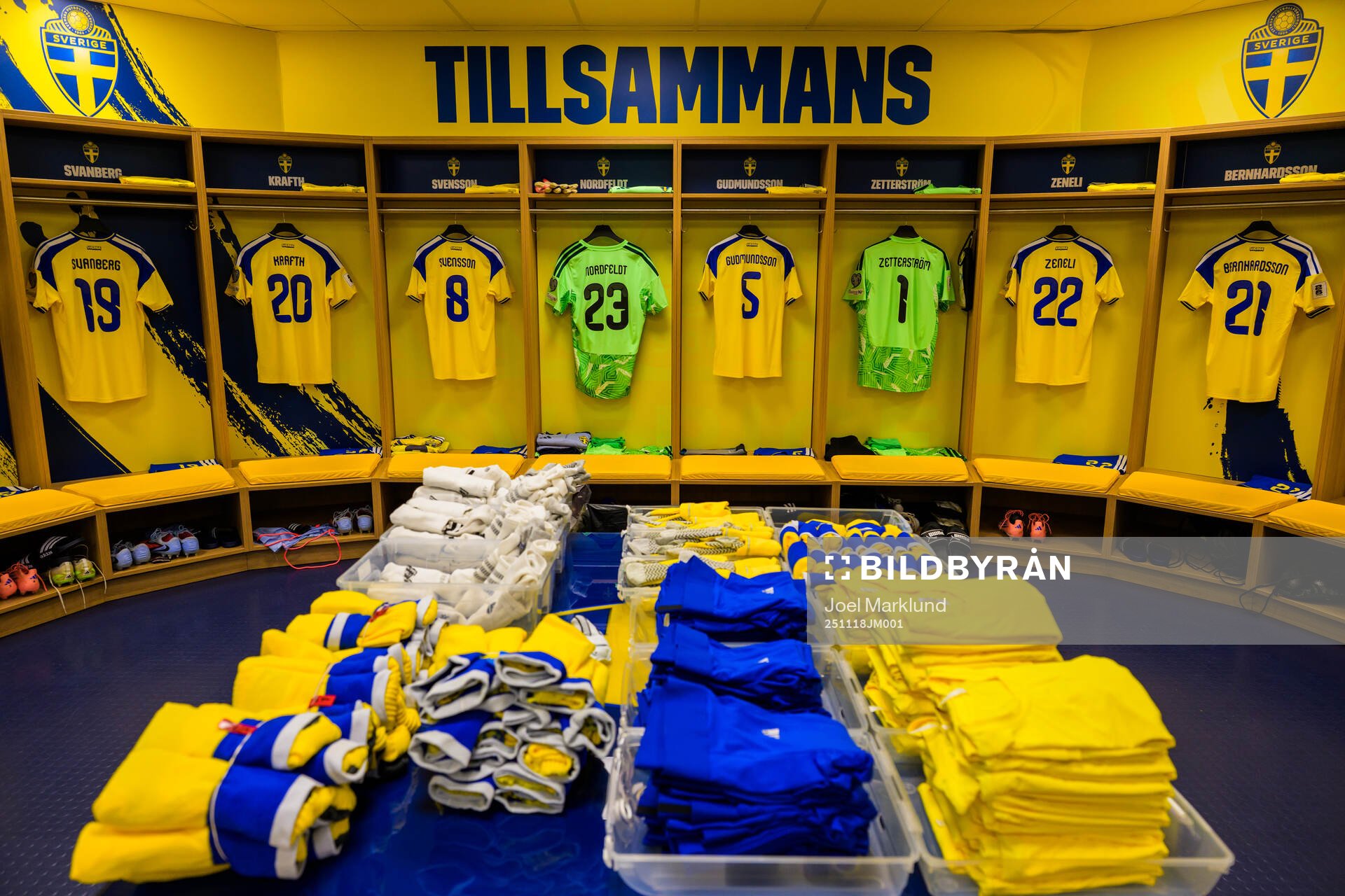 Jerseys of Mattias Svanberg, Gustav Lundgren, Daniel
