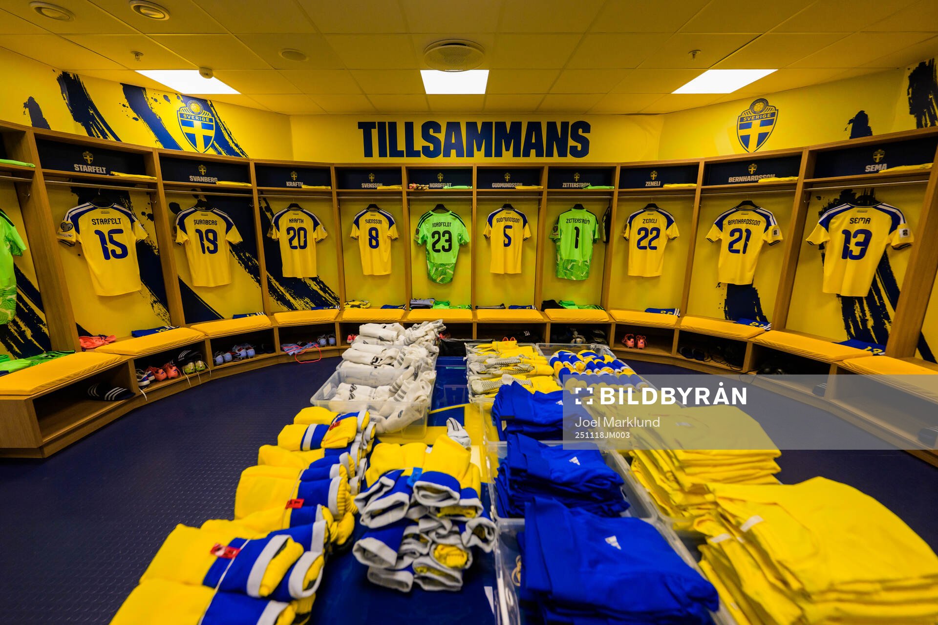 Jerseys of Carl Starfelt, Mattias Svanberg, Gustav