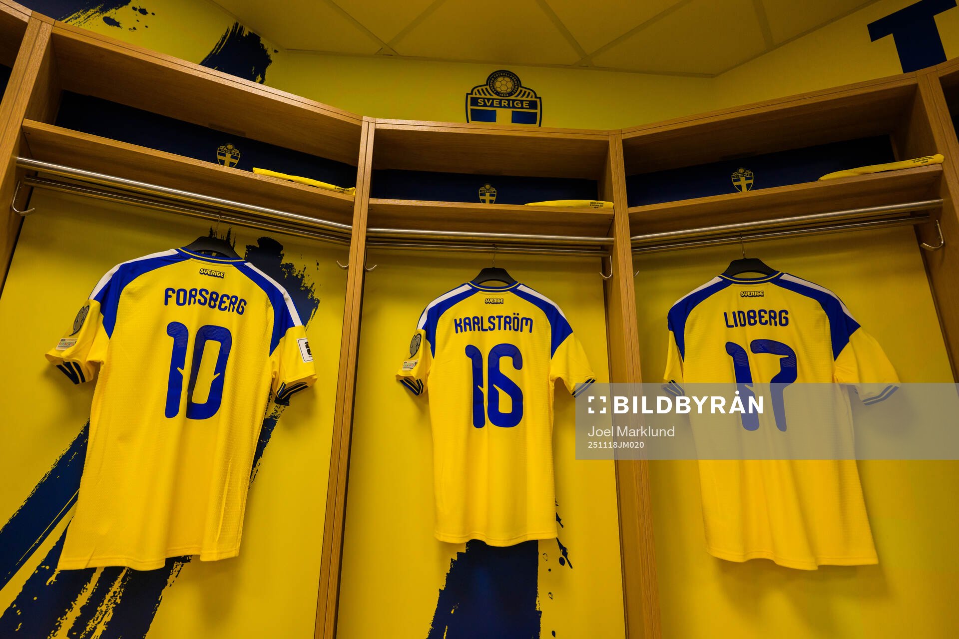 Jerseys of Emil Forsberg, Jesper Karlström and Isac