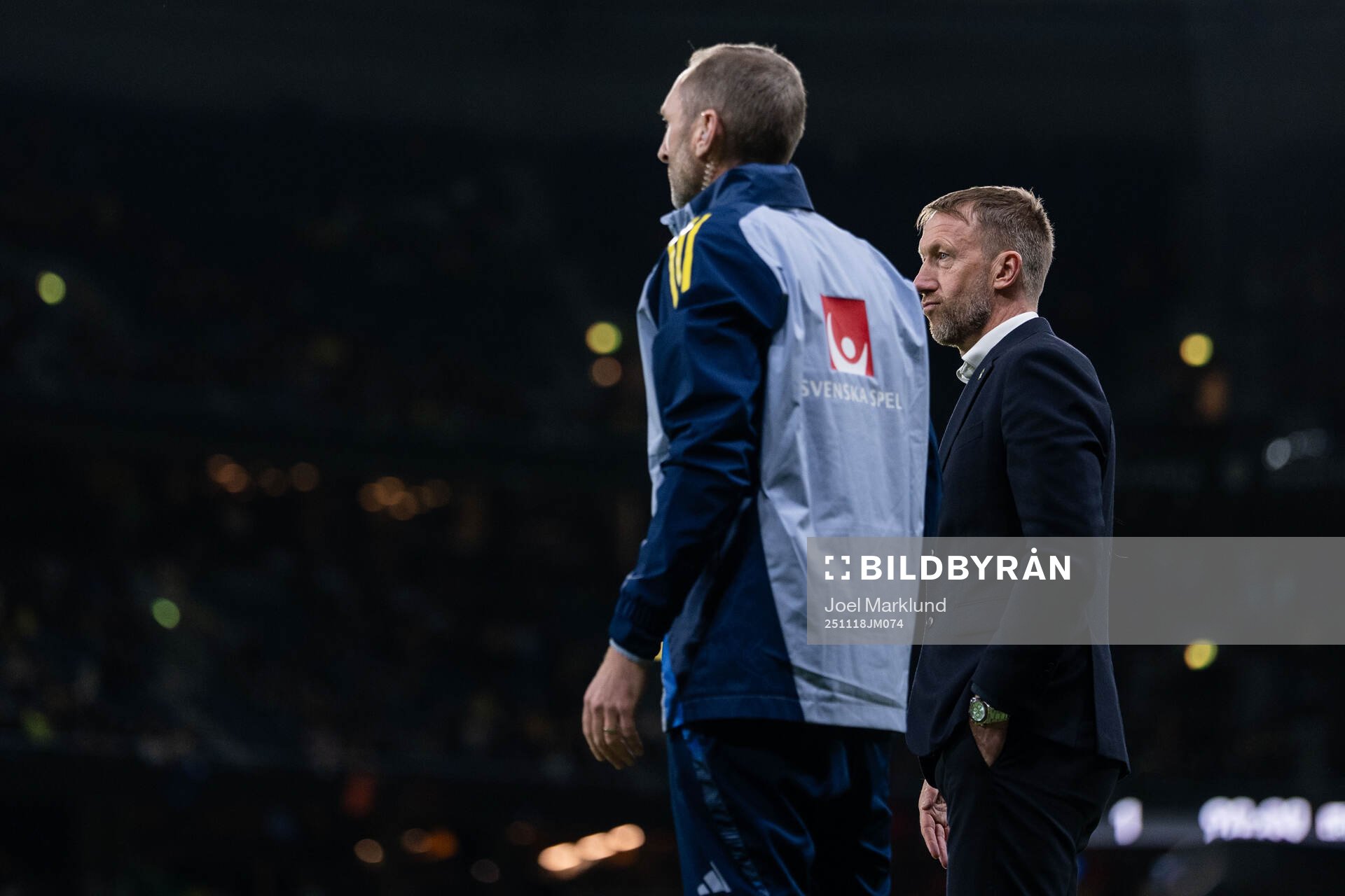 Assistant coach Andreas Georgson and head coach Graham