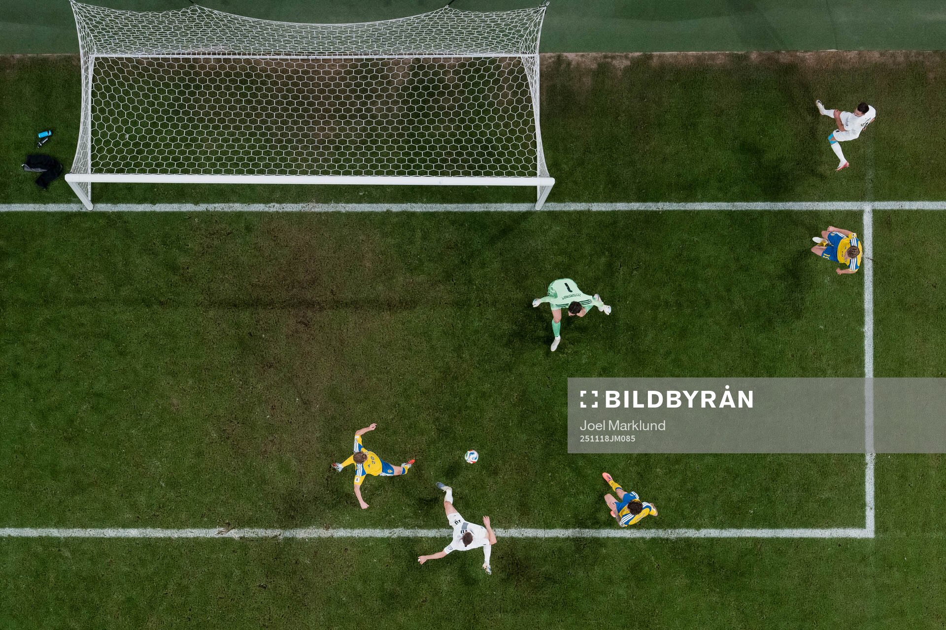 Timi Elsnik of Slovenia scores the 0-1 goal behind