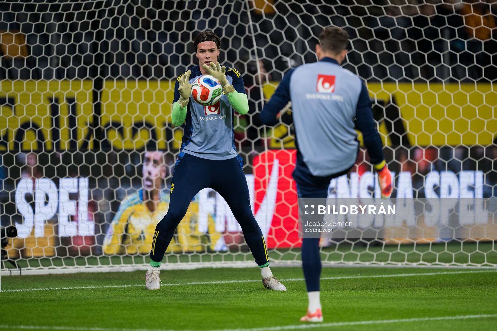 Goalkeeper Jacob Widell Zetterström of Sweden