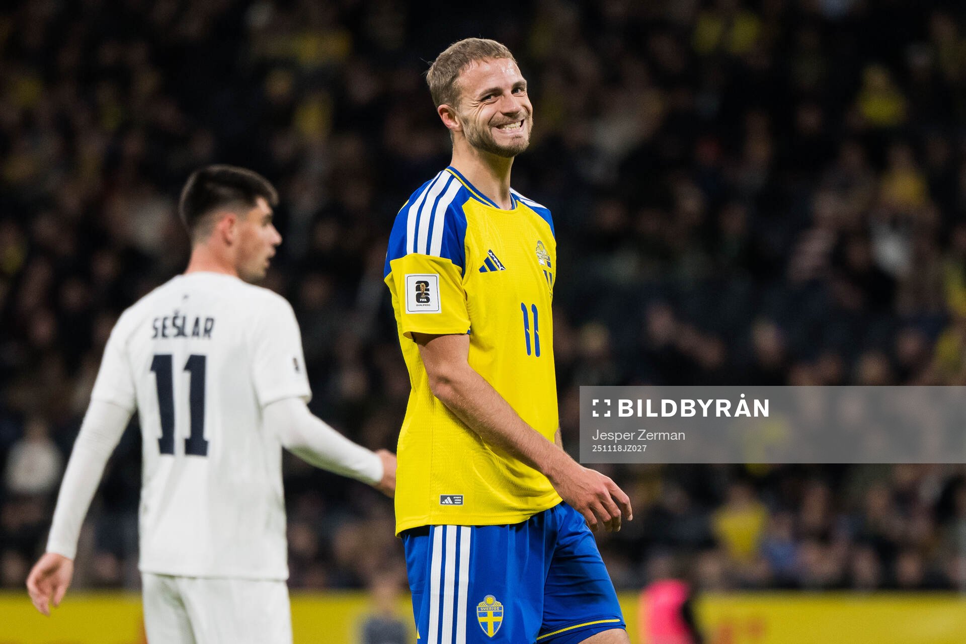 Gustav Lundgren of Sweden looks dejected