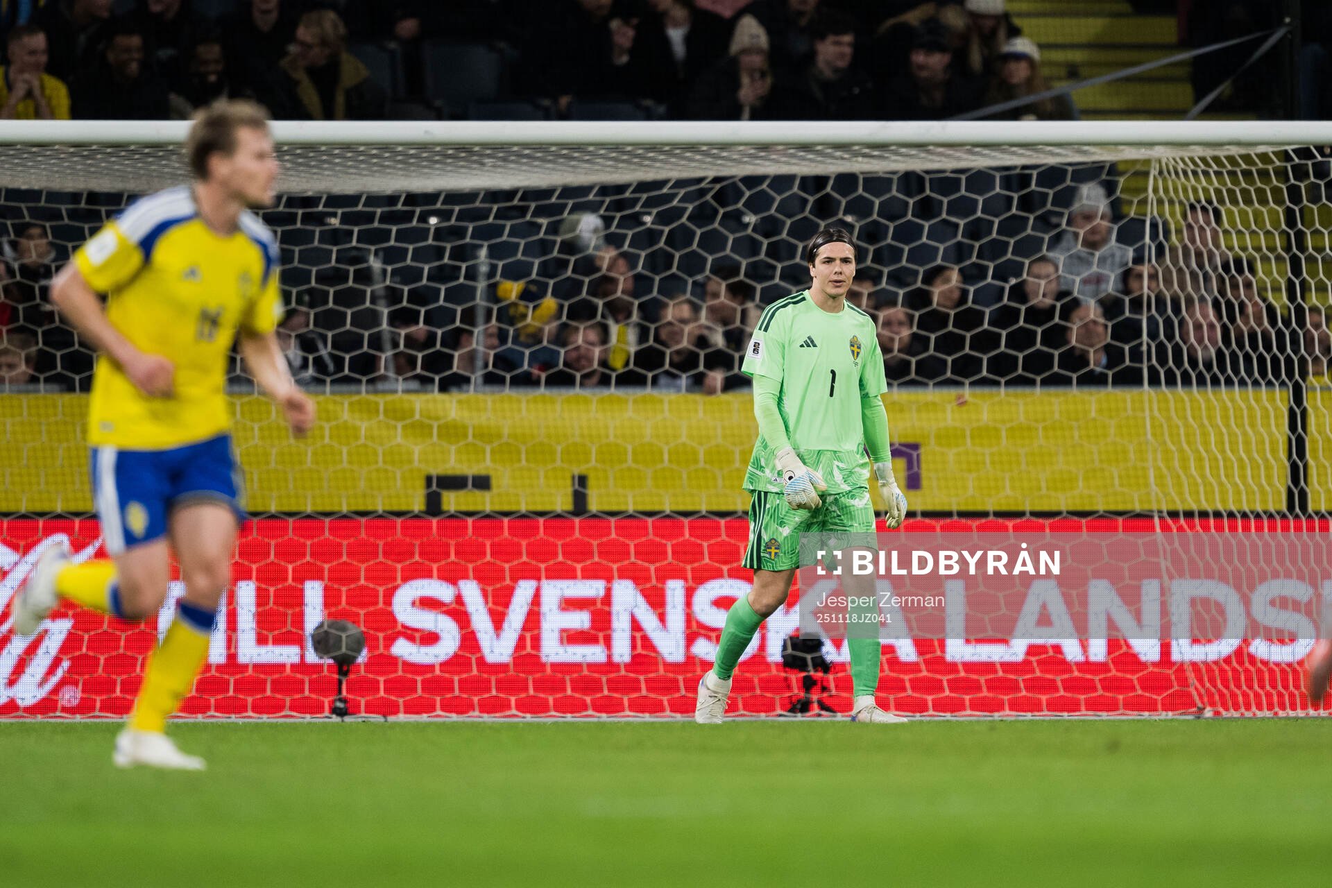 Goalkeeper Jacob Widell Zetterström of Sweden