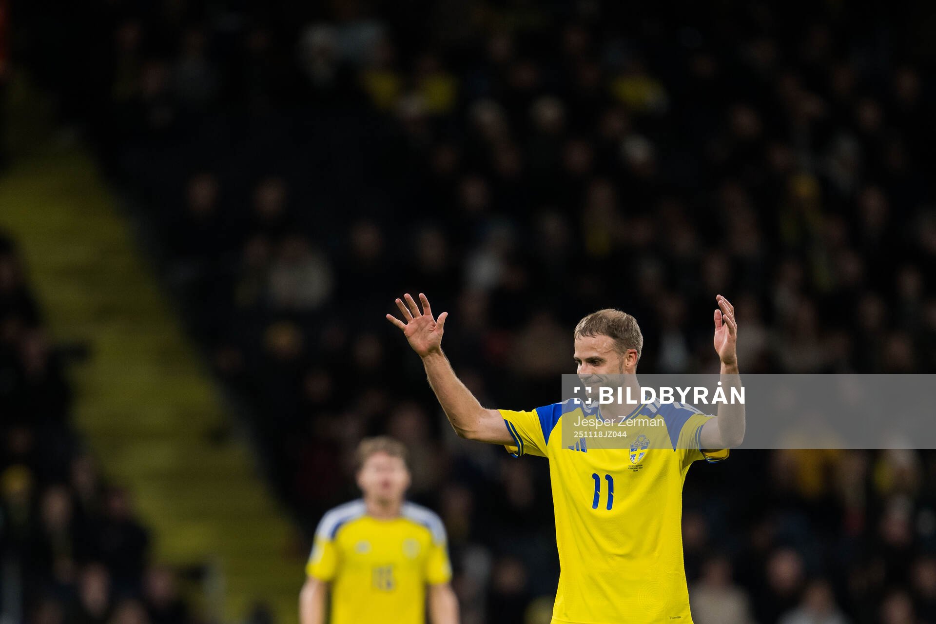 Gustav Lundgren of Sweden looks dejected