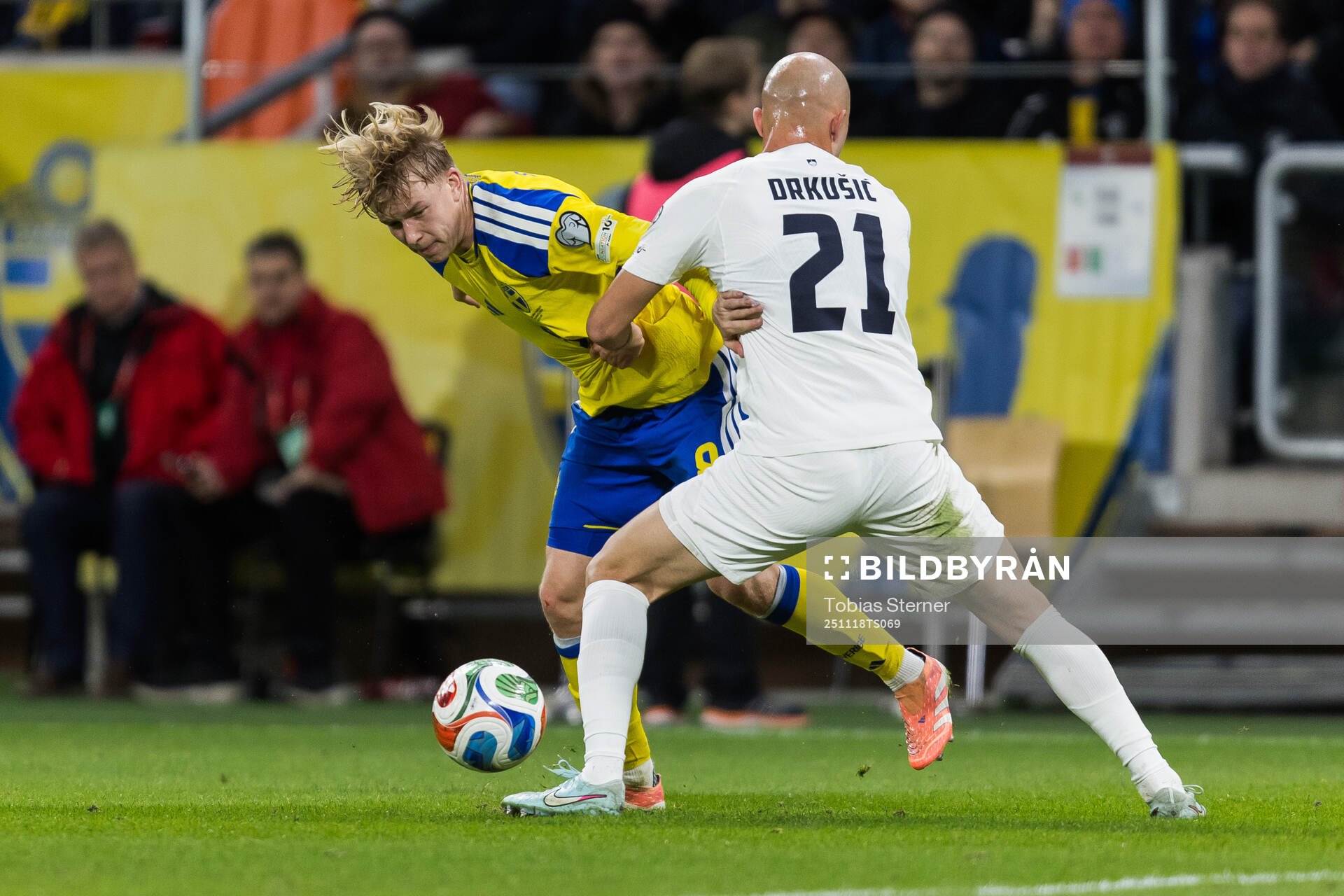 Daniel Svensson of Sweden and Vanja Drkusic of Slovenia