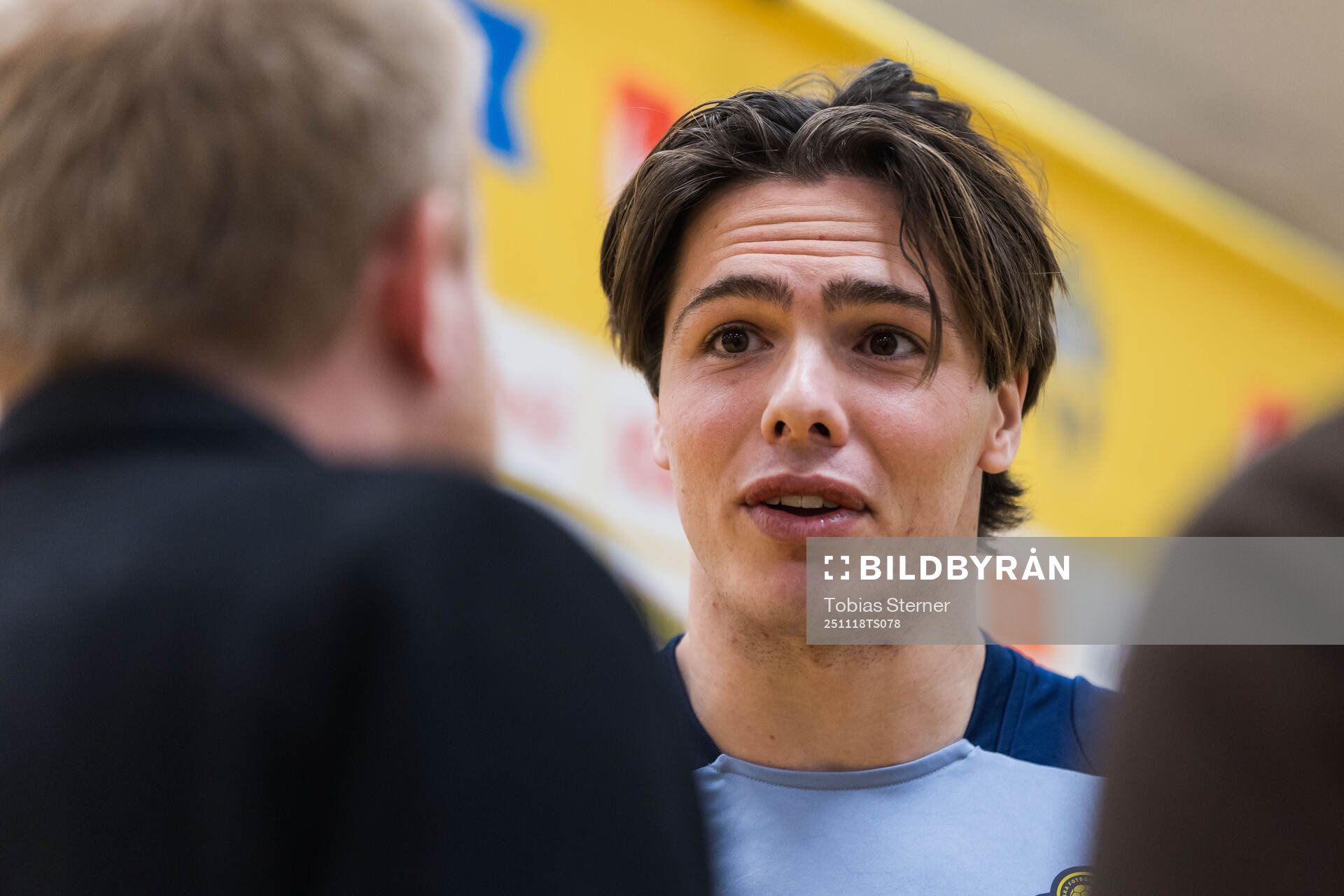 Jacob Widell Zetterström of Sweden in mixed zone