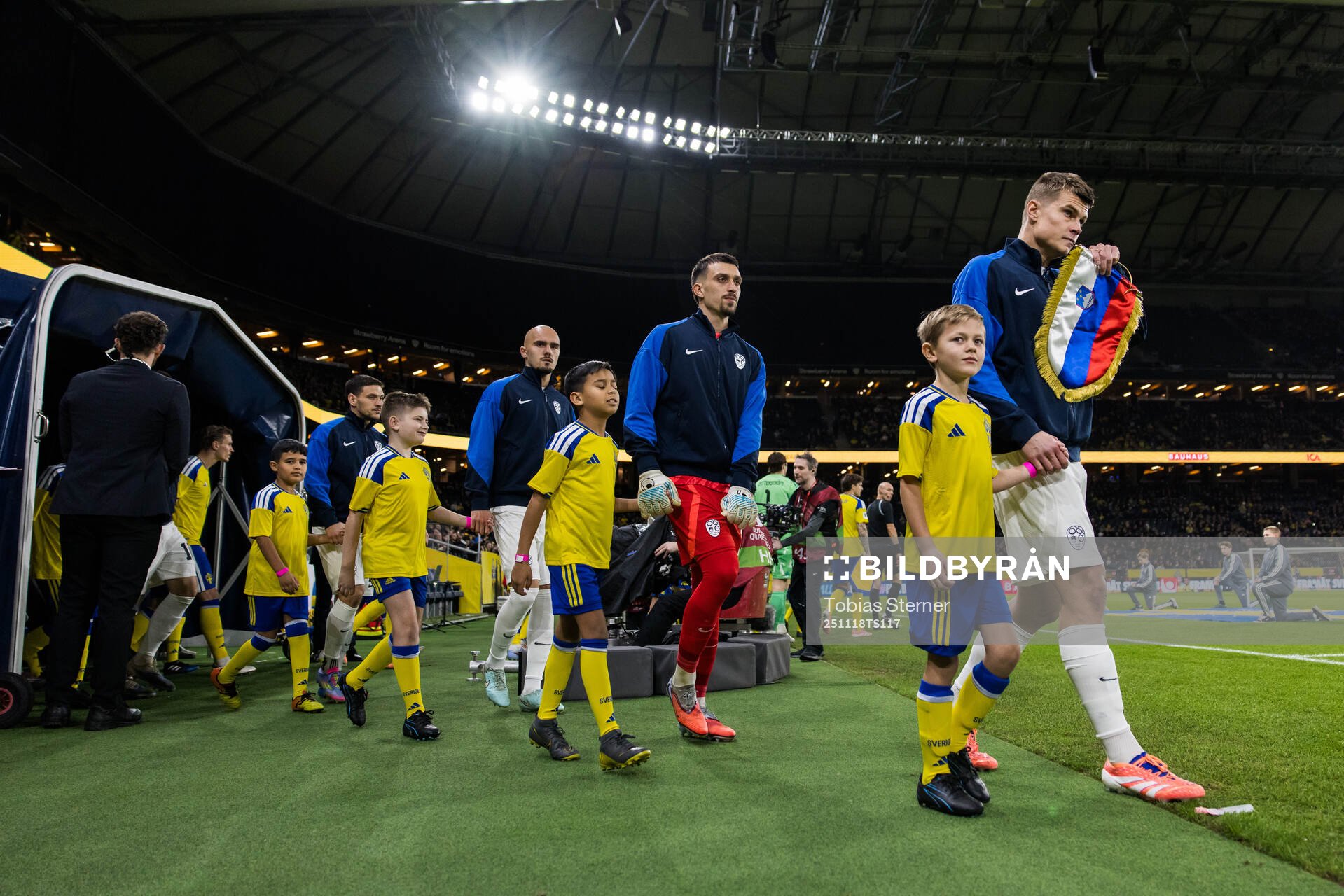 Vanja Drkusic, Goalkeeper Igor Vekic and Jaka Bijol of