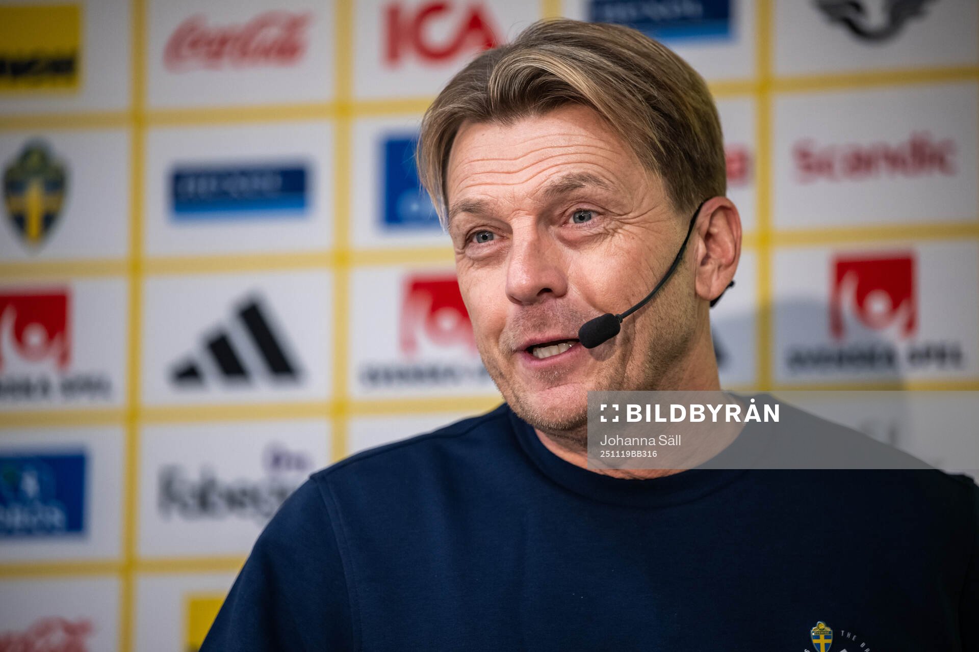 Head coach Tony Gustavsson of the Swedish women's national