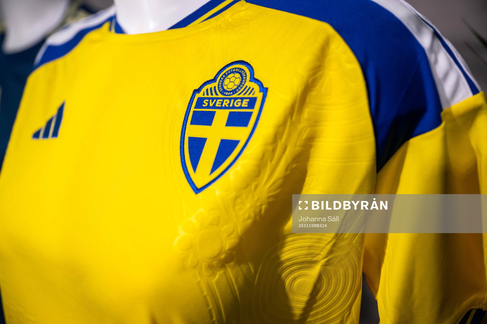 The official jersey of the Swedish women's national