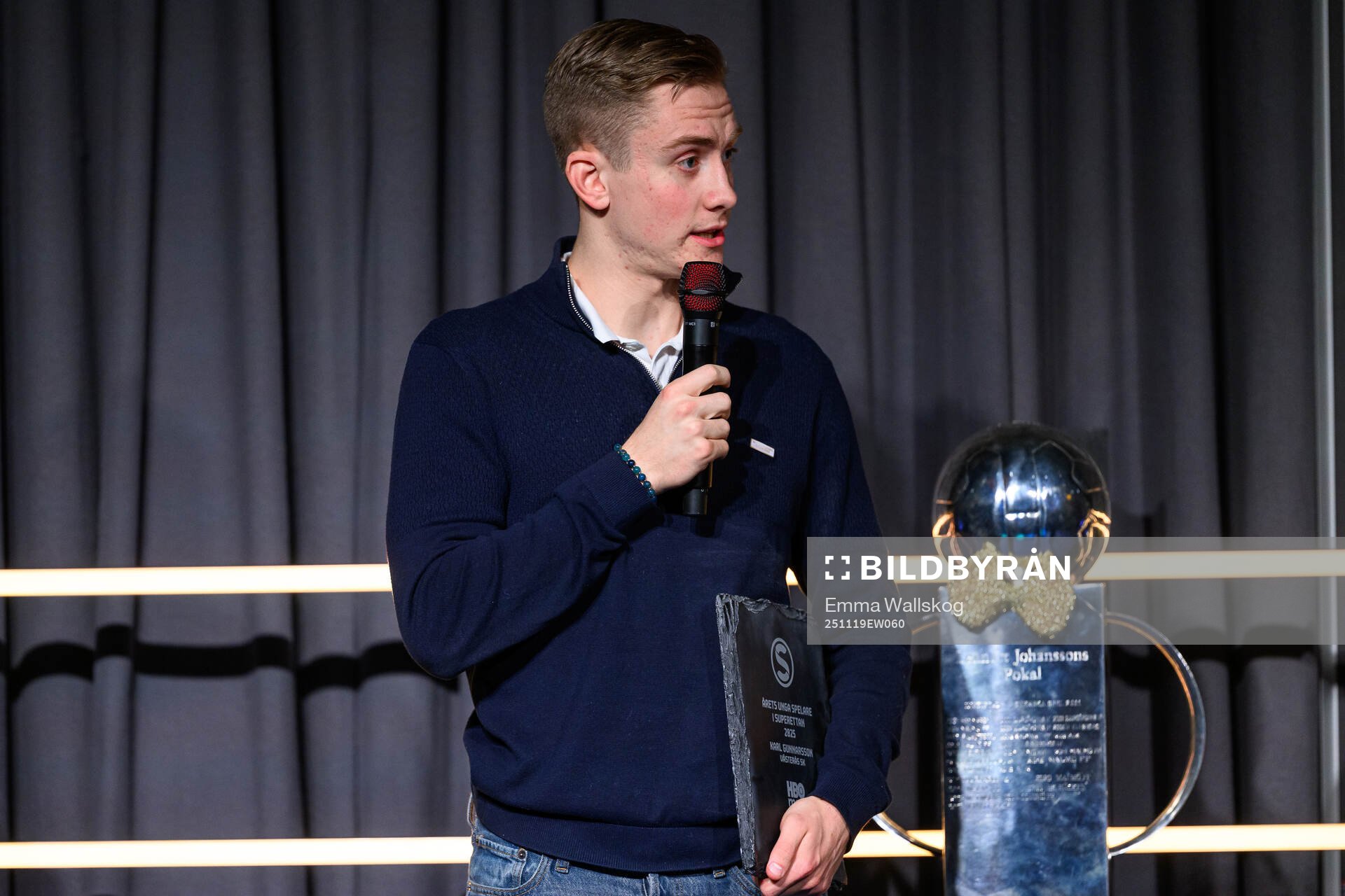 Västerås Karl Gunnarsson tar emot priset för Årets unga
