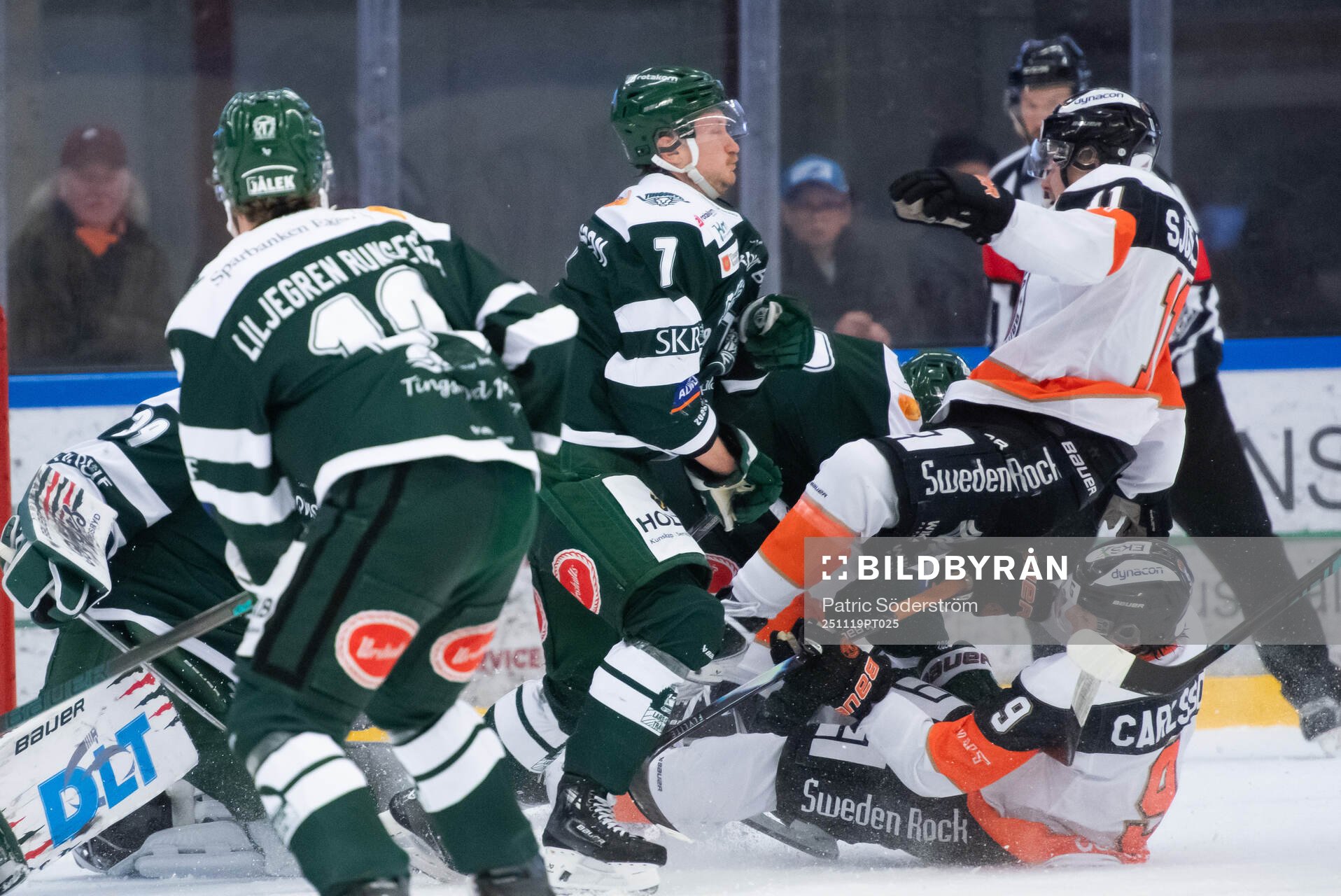 Tingsryds AIFs Kevin Ekman Larsson och Karlskrona HKs Lukas
