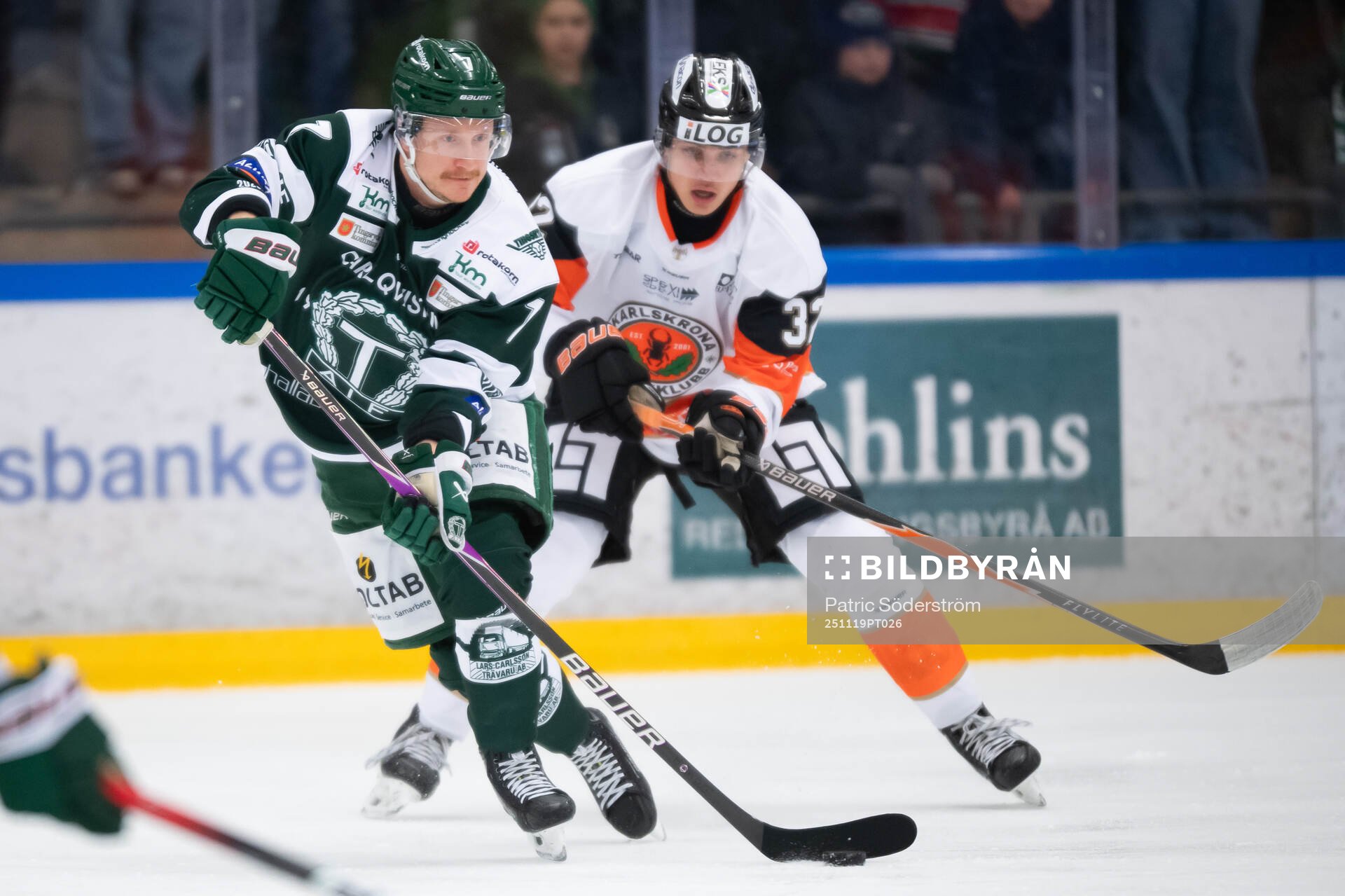 Tingsryds AIFs Kevin Ekman Larsson och Karlskrona HKs