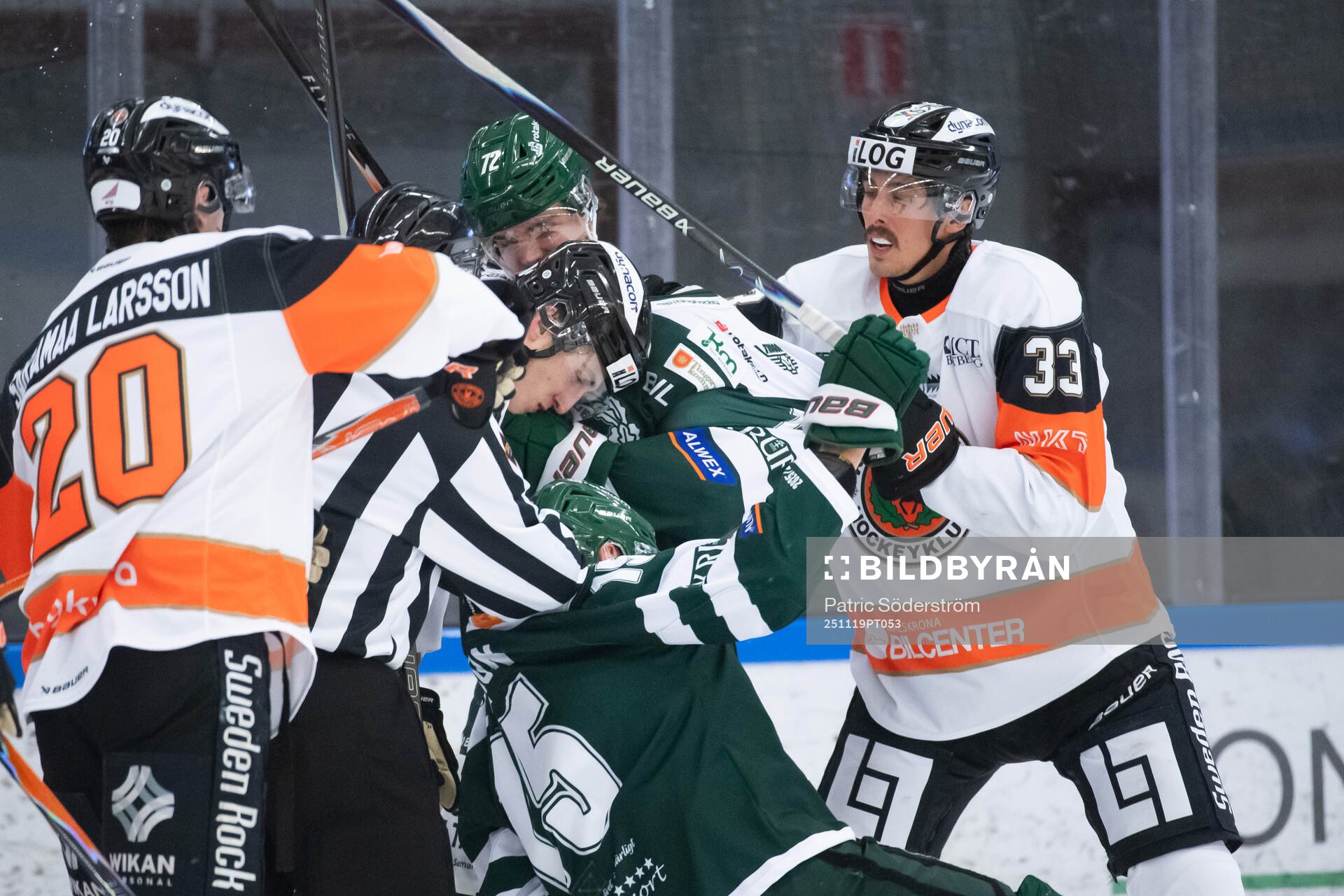 Tingsryds AIFs Adam Persson och Karlskrona HKs Marcus