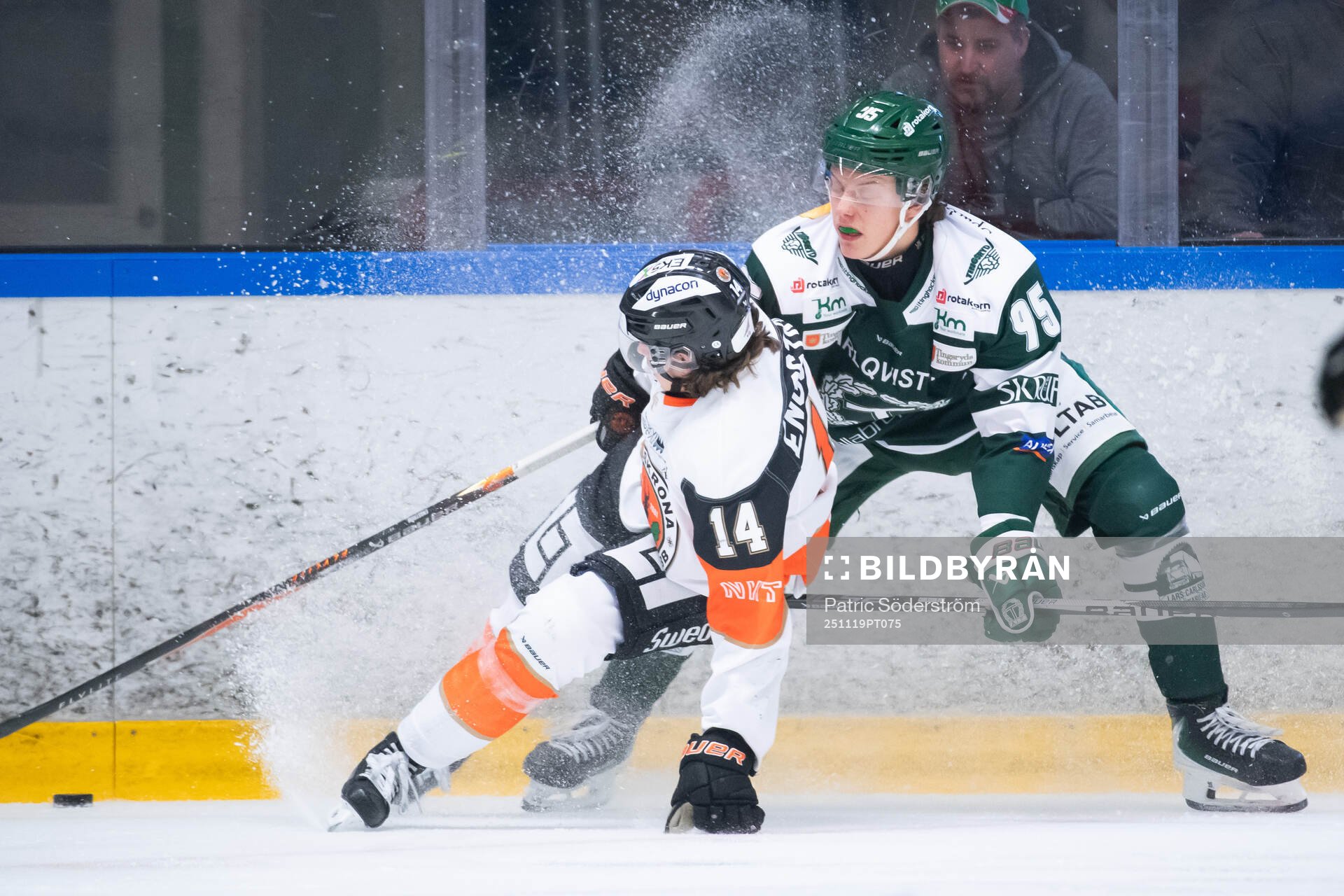 Karlskrona HKs Liam Engström och Tingsryds AIFs Alfred