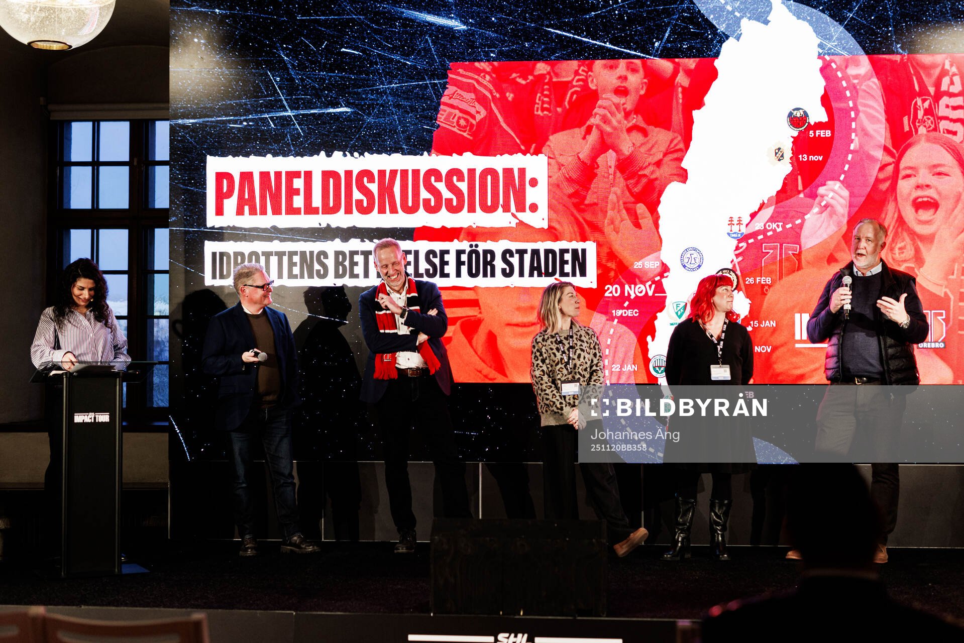 Giselle Abbas, moderator, Magnus Hjelte-Åkerblom,