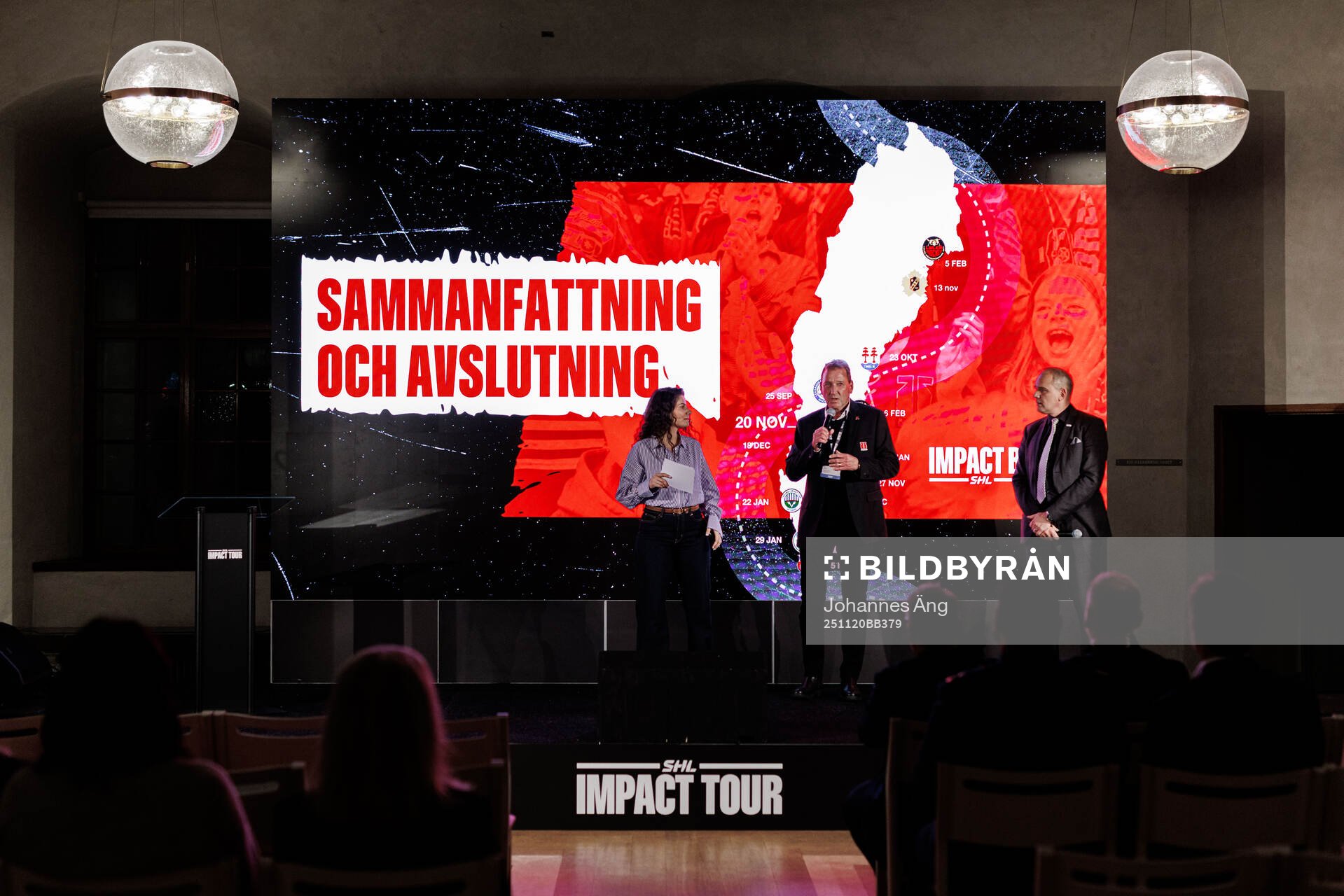 Giselle Abbas, moderator, Ulf Rohlén, styrelseordförande
