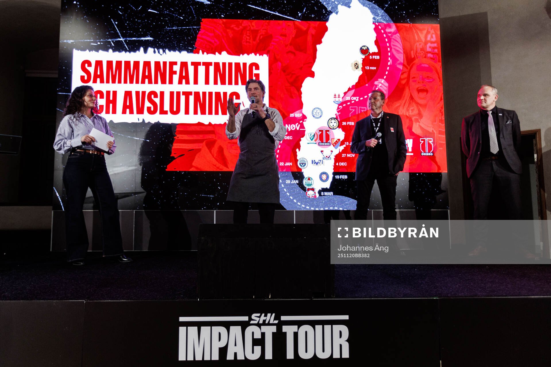 Giselle Abbas, moderator, Ulf Rohlén, styrelseordförande
