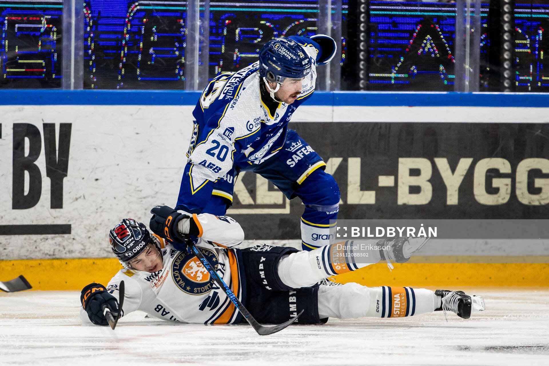 Växjös Leo Sahlin Wallenius och Leksands Nolan Stevens