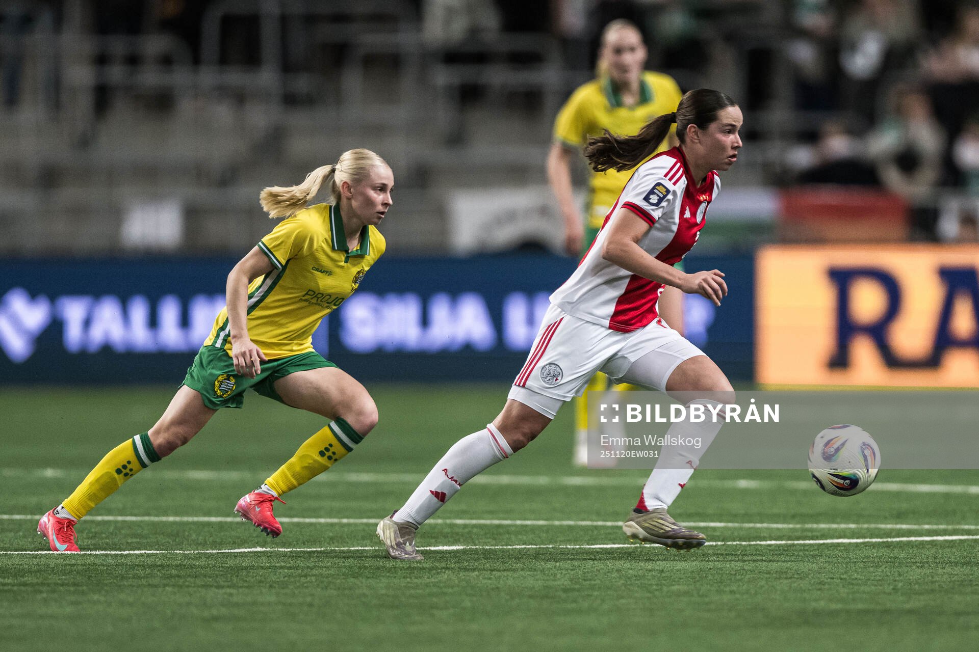 Emilie Joramo of Hammarby and Isa Colin of Ajax
