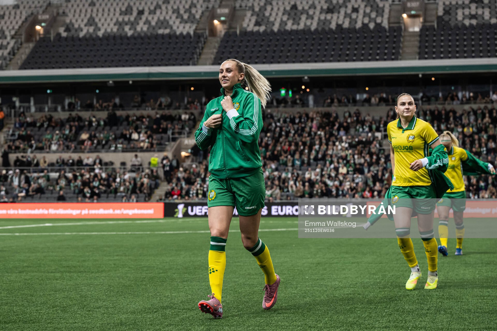 Ellen Wangerheim and Vilde Hasund of Hammarby