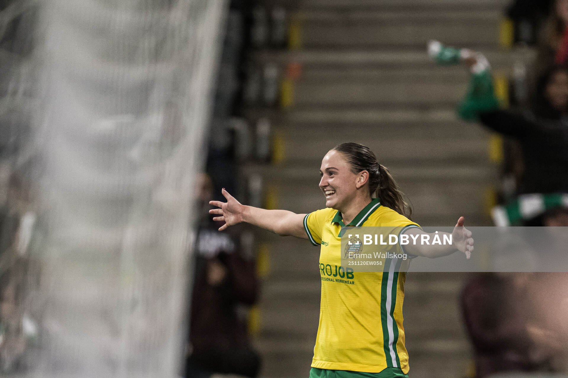 Vilde Hasund of Hammarby celebrates