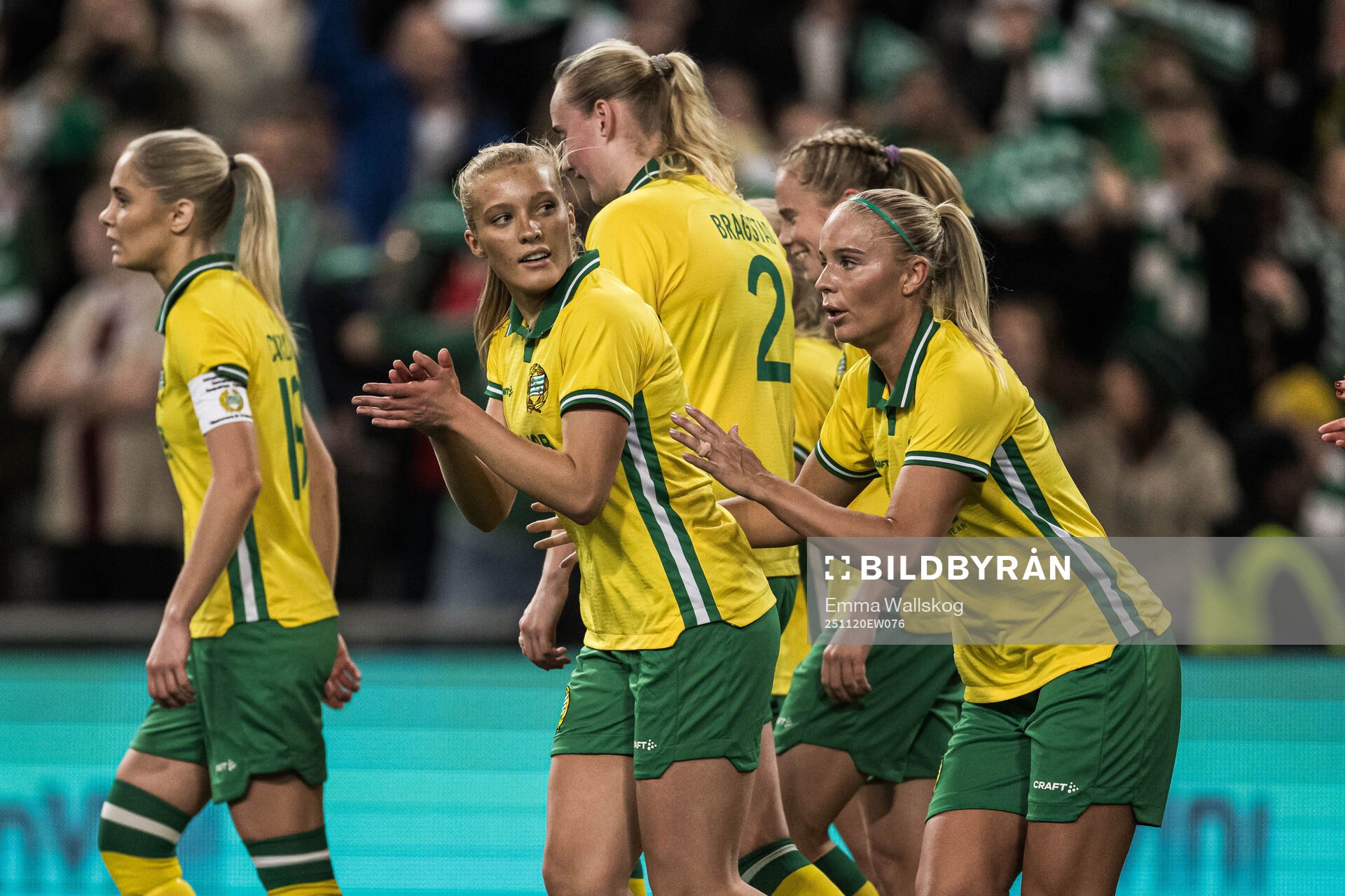 Smilla Holmberg of Hammarby celebrates