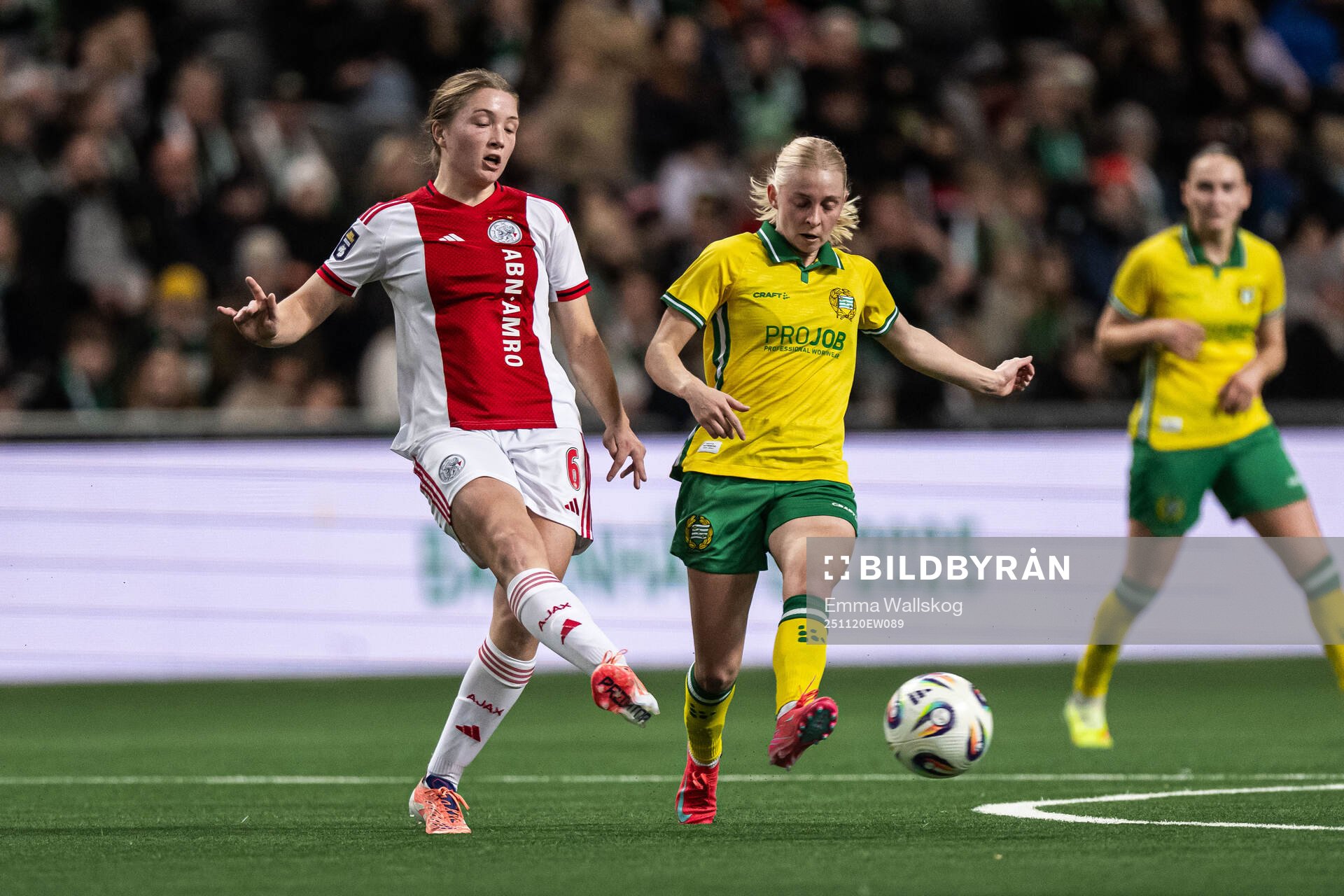 Jonna van de Velde of Ajax and Emilie Joramo of Hammarby