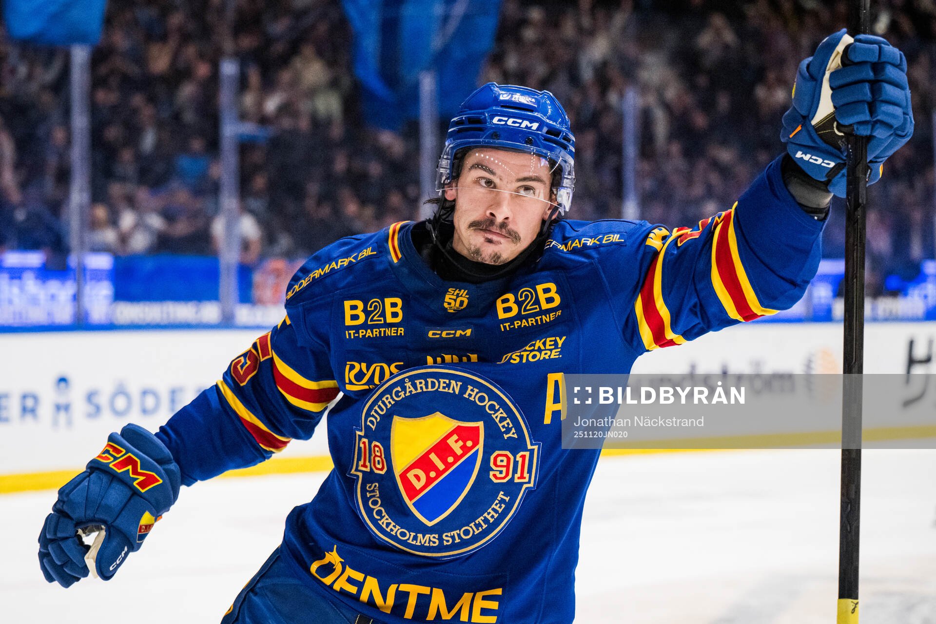 Djurgårdens Charles Hudon jublar