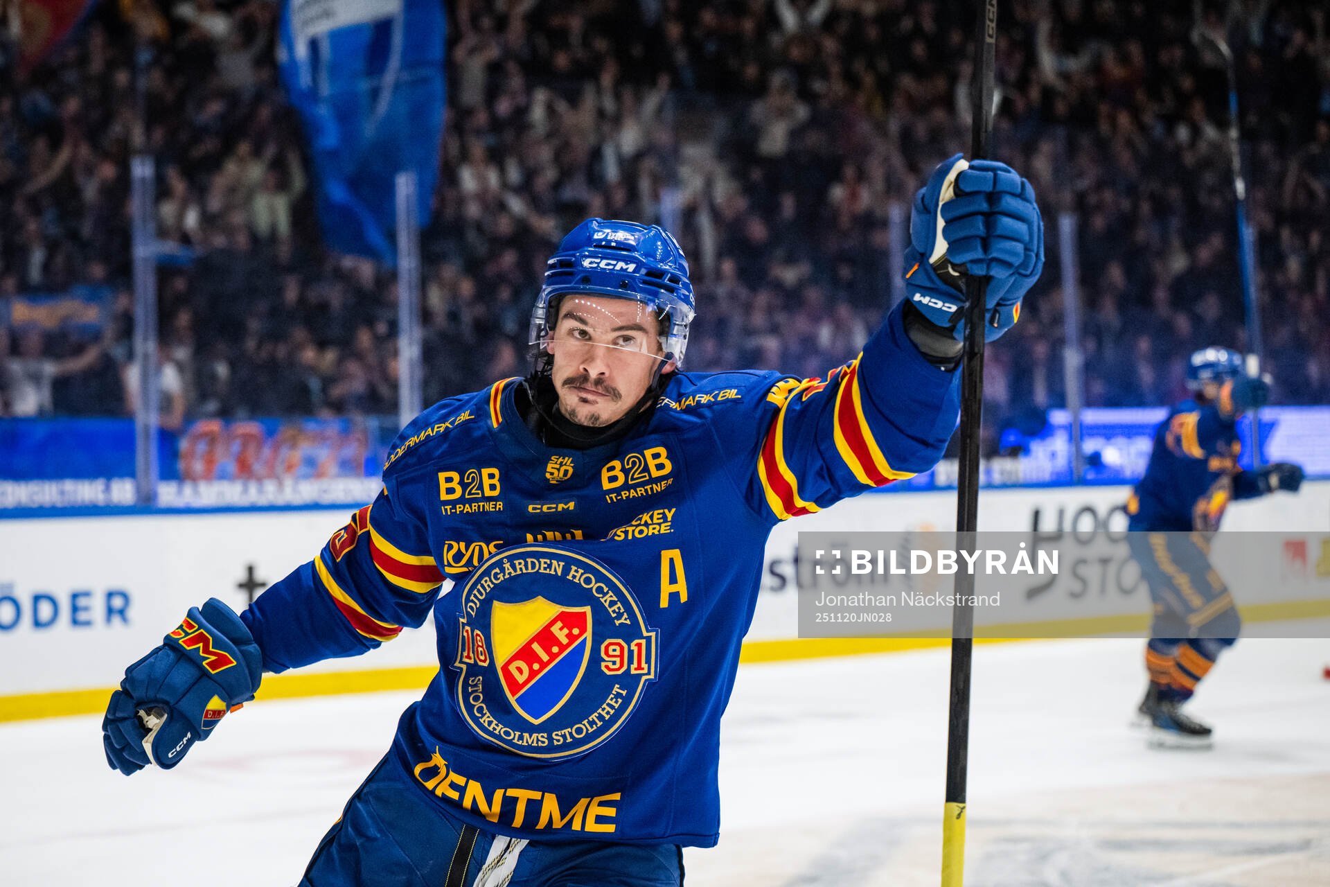 Djurgårdens Charles Hudon jublar