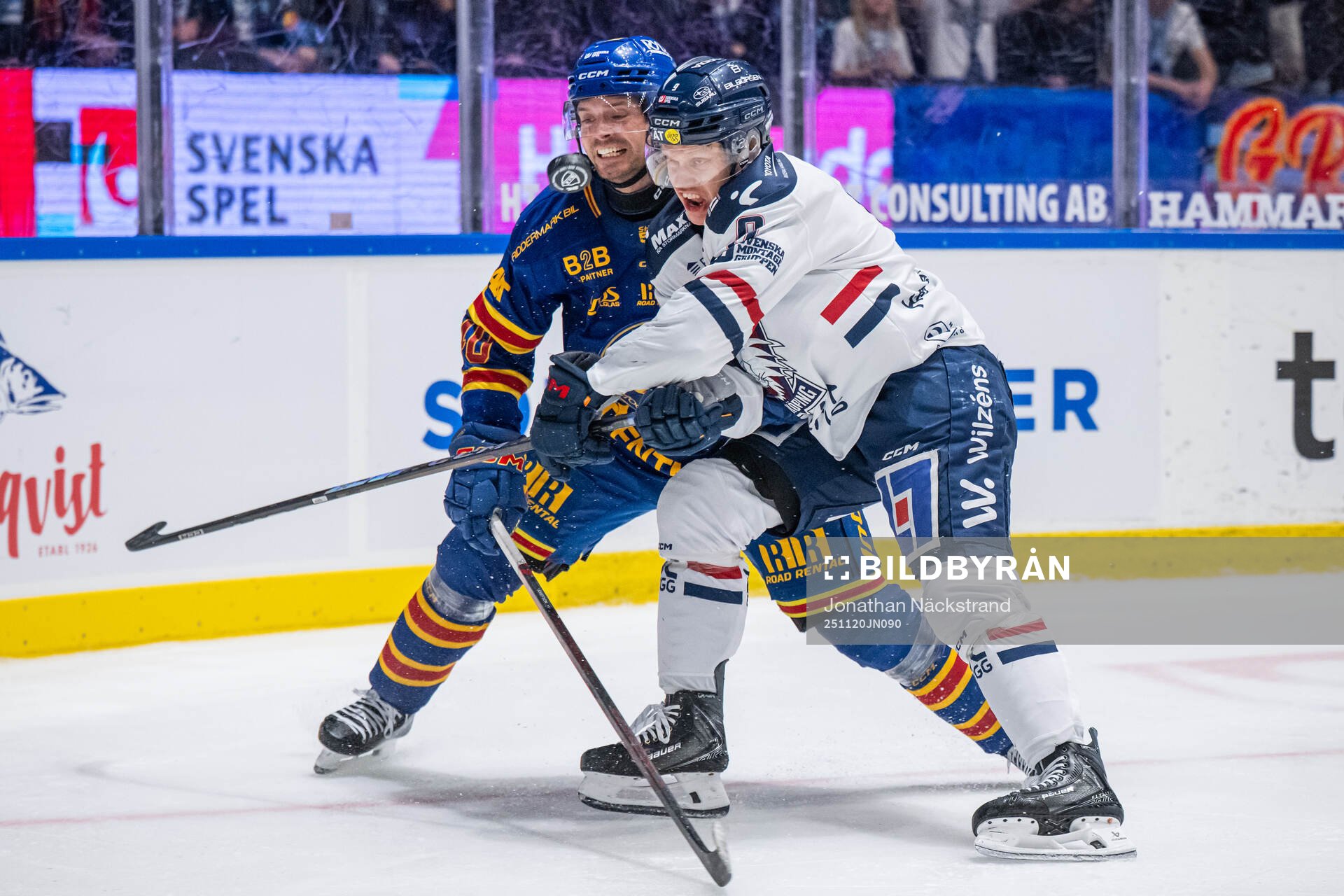 Djurgårdens Jacob Josefson och Linköpings Erik Norén