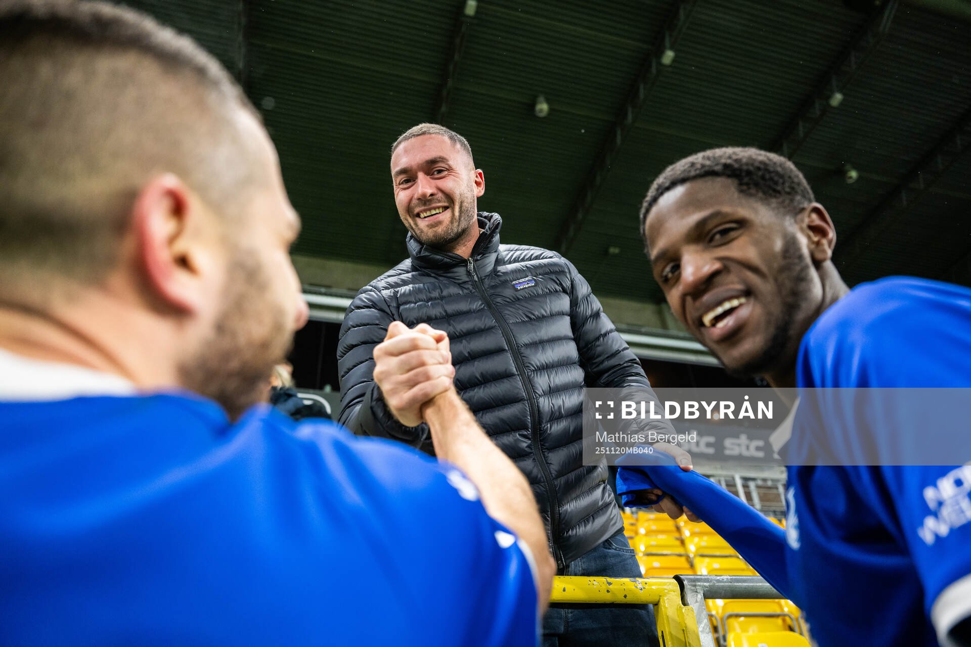 GAIS målvakt Mergim Krasniqi jublar med Norrbys Alen
