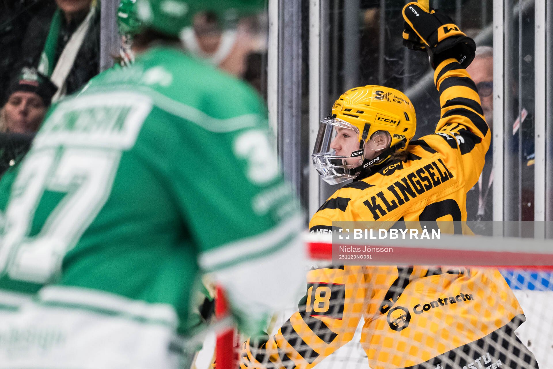 Skellefteås Viktor Klingsell jublar