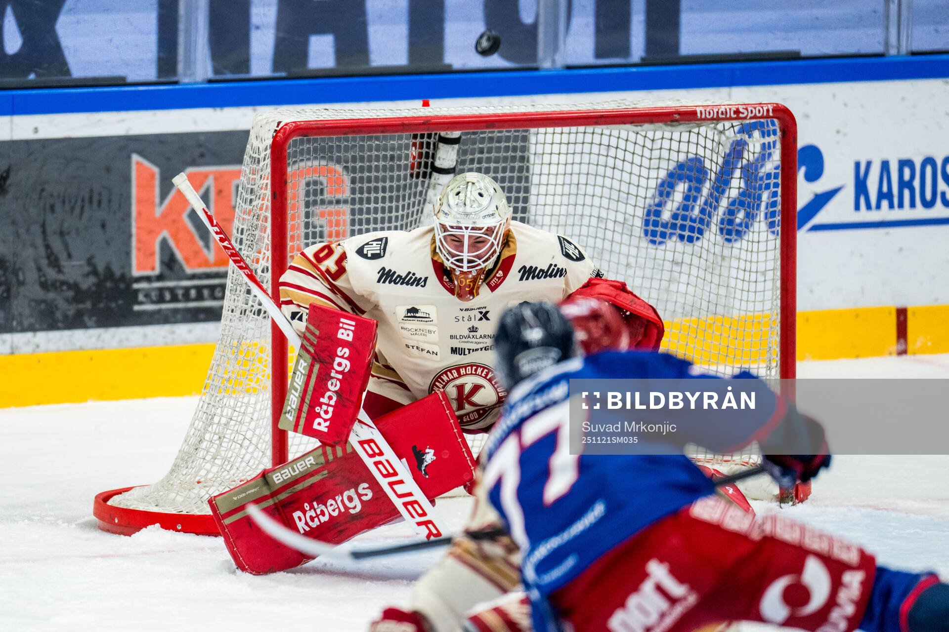 Kalmars målvakt Jacob Crespin och Oskarshamns Herman
